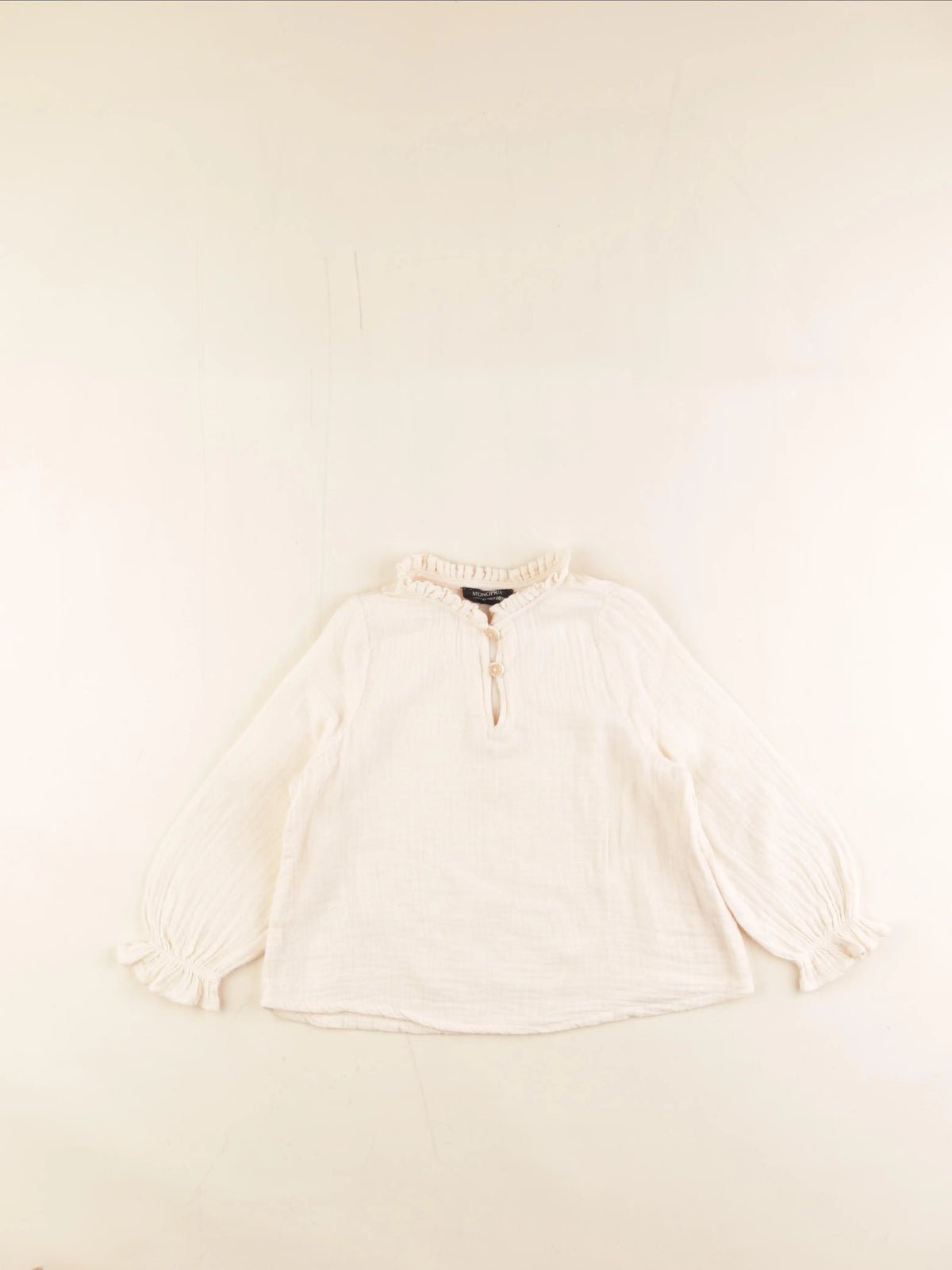 Monoprix - blouse beige - 3 ans