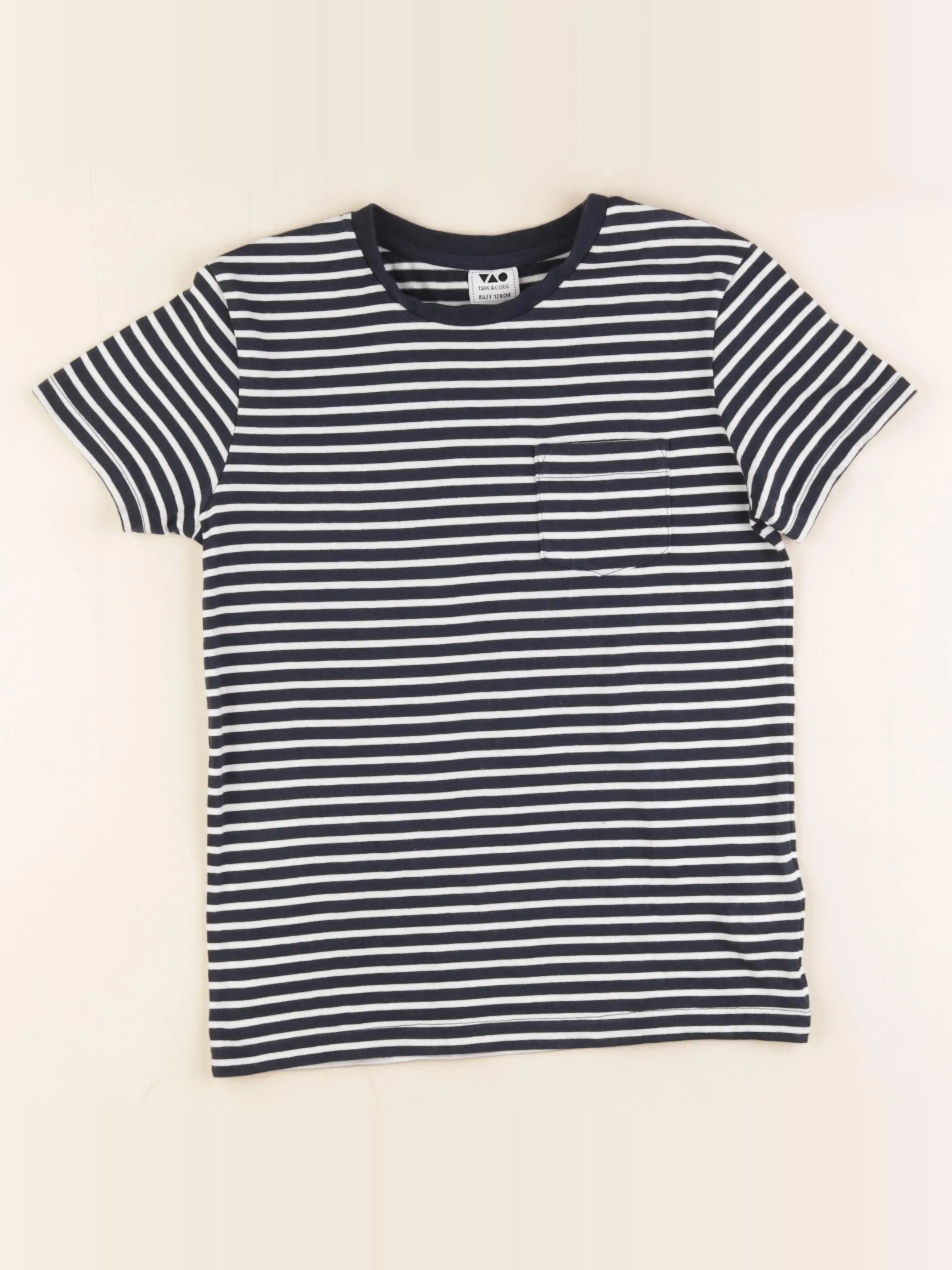 Tape à l'oeil - tee-shirt blanc, bleu - 8 ans