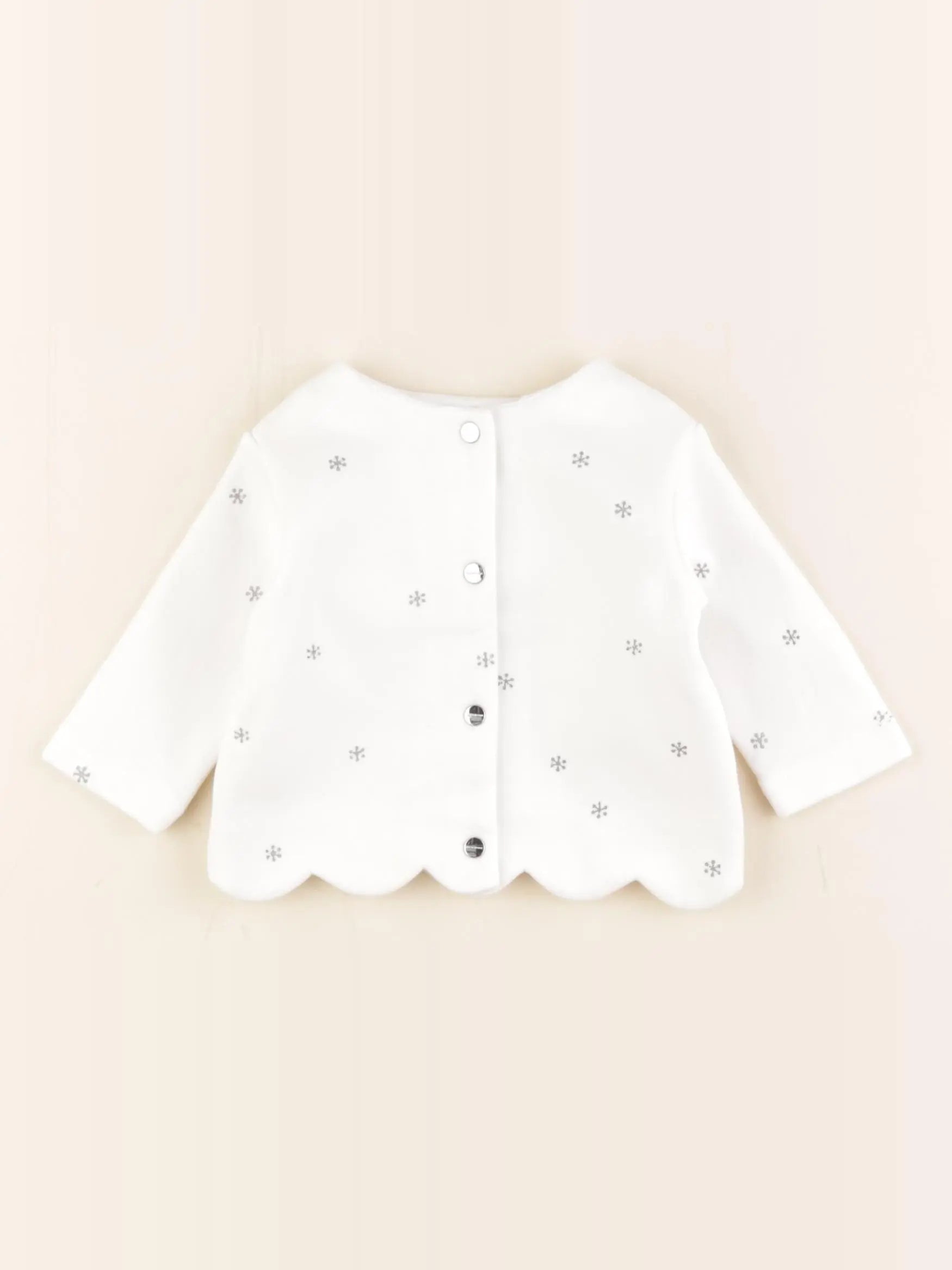 Jacadi - sweat blanc, argent - 3 mois