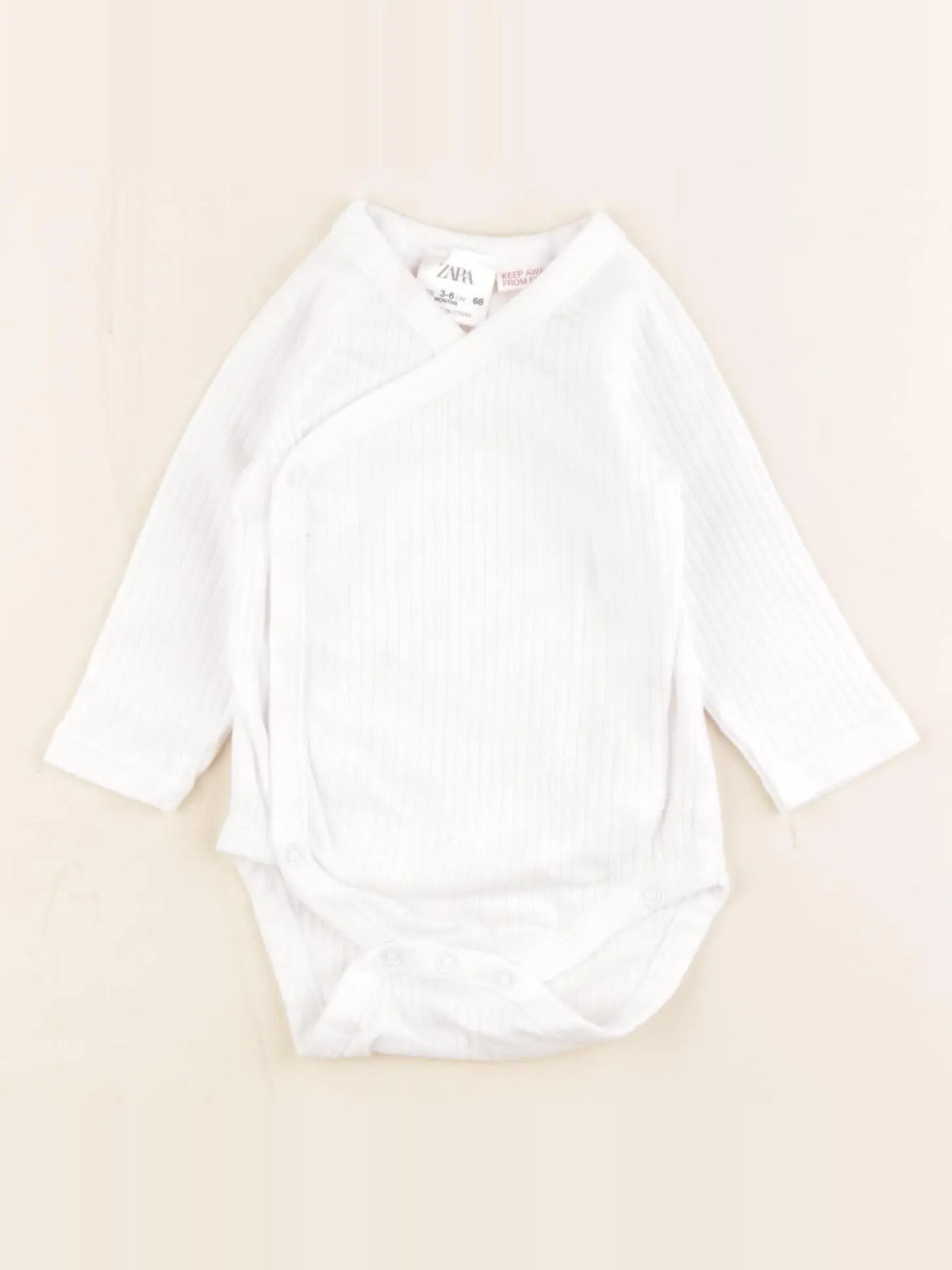 Zara - body blanc - 3/6 mois