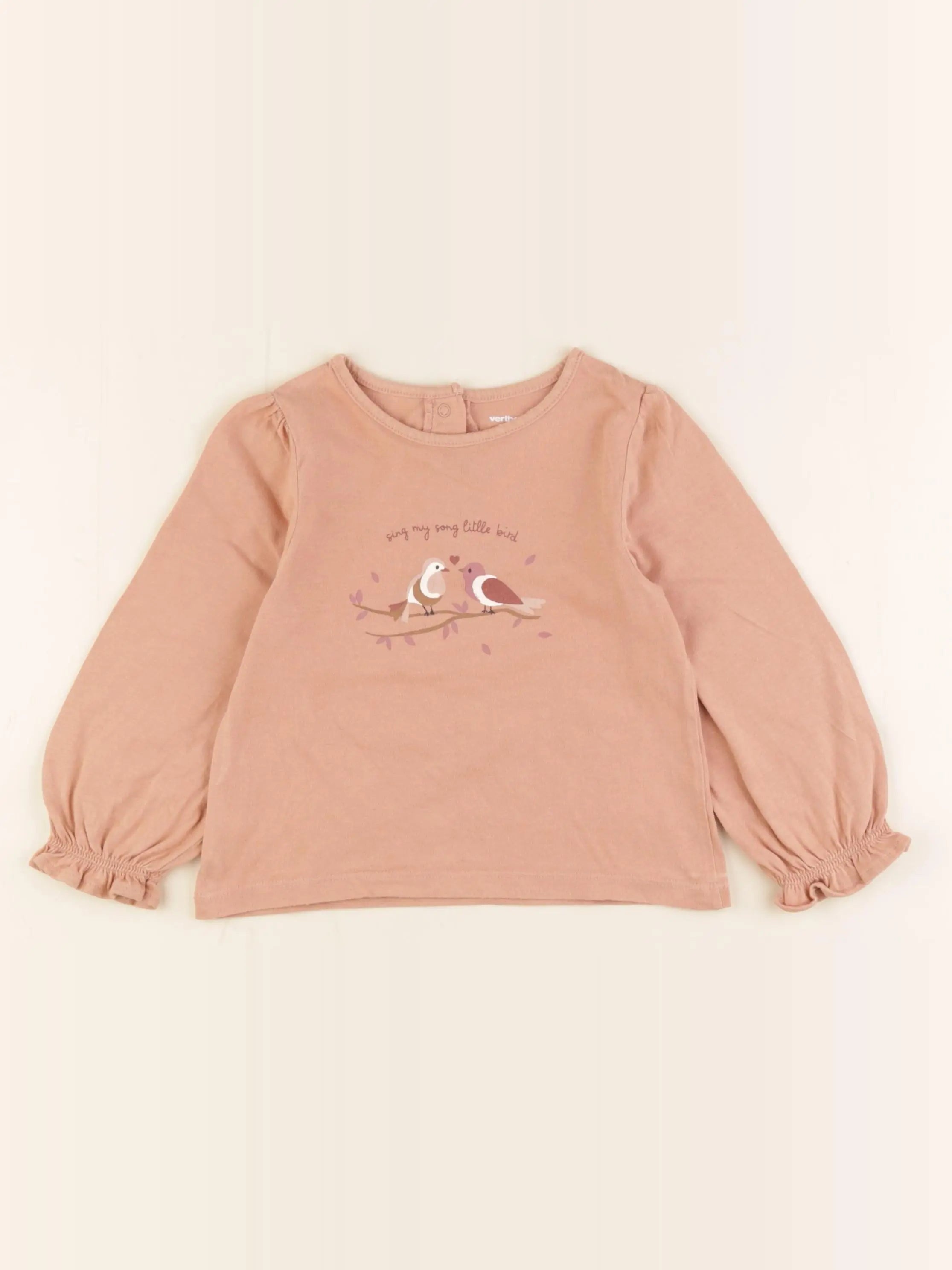 Vertbaudet - tee-shirt marron - 2 ans