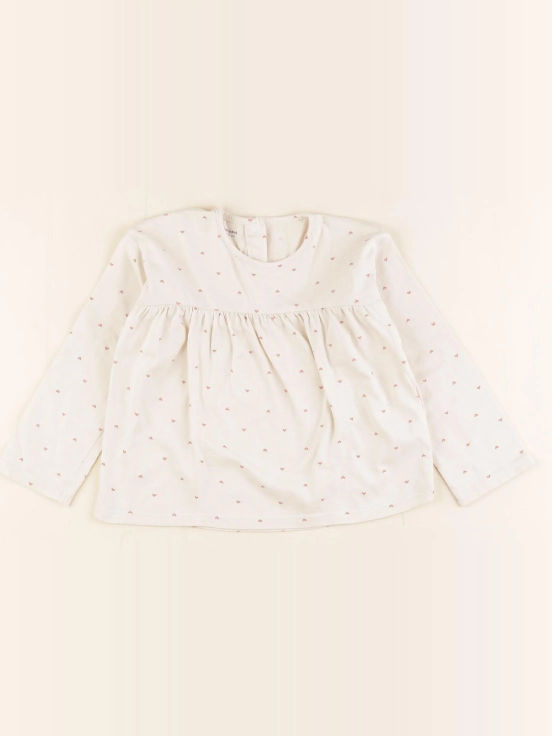 Vertbaudet - tee-shirt beige - 2 ans