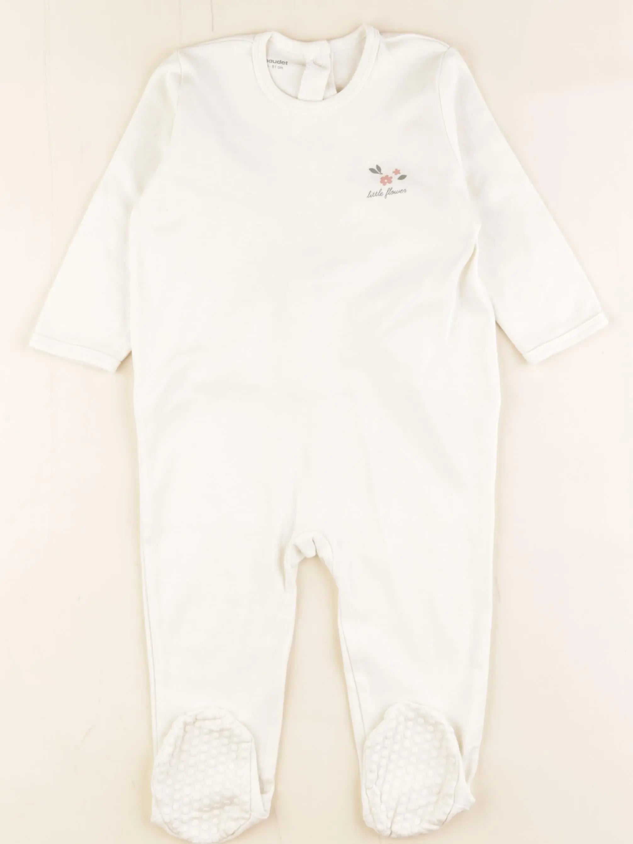 Vertbaudet - pyjama coton blanc - 18 mois