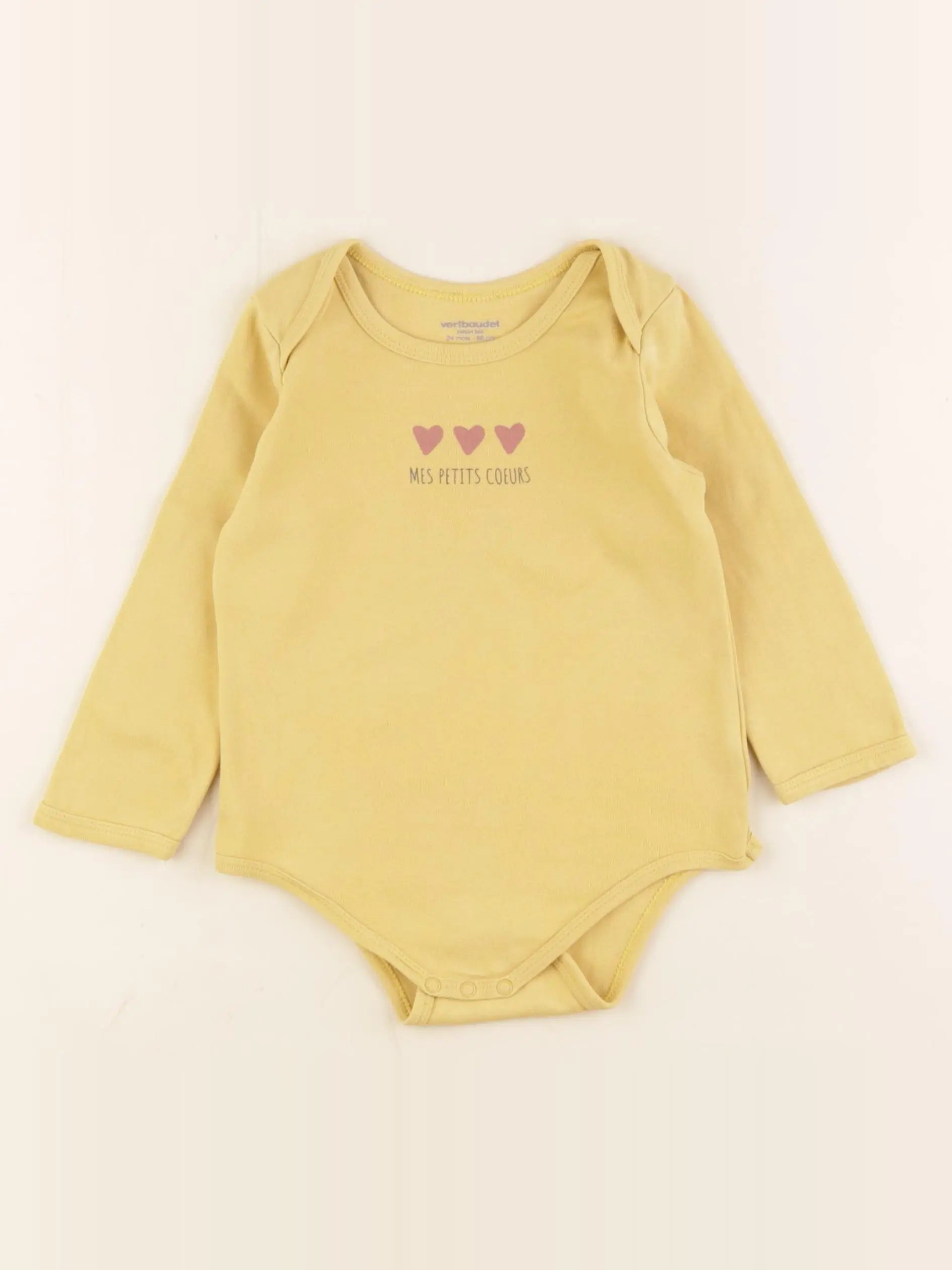 Vertbaudet - body jaune - 24 mois