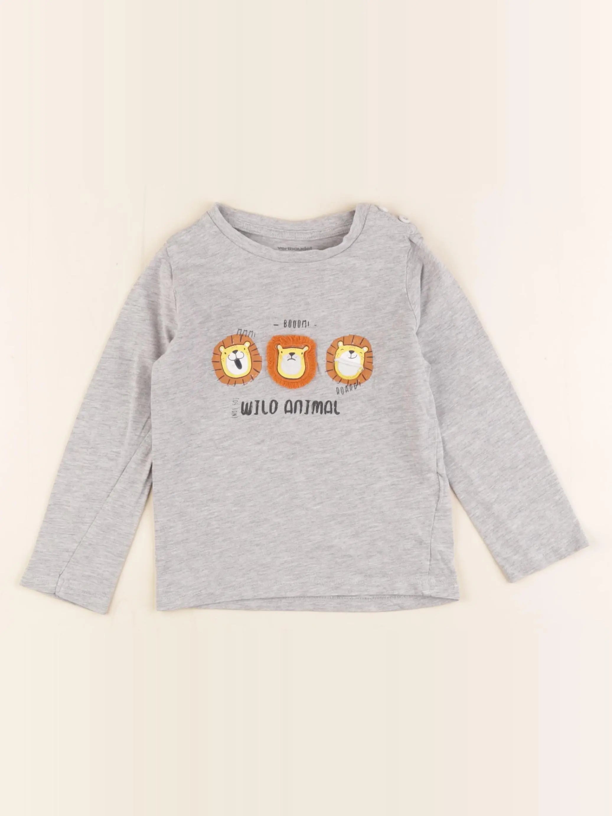 Vertbaudet - tee-shirt gris - 3 ans