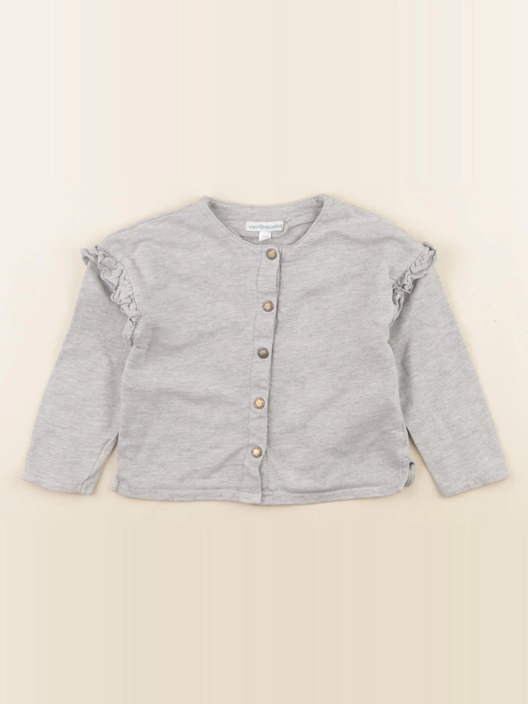 Vertbaudet - sweat gris - 2 ans