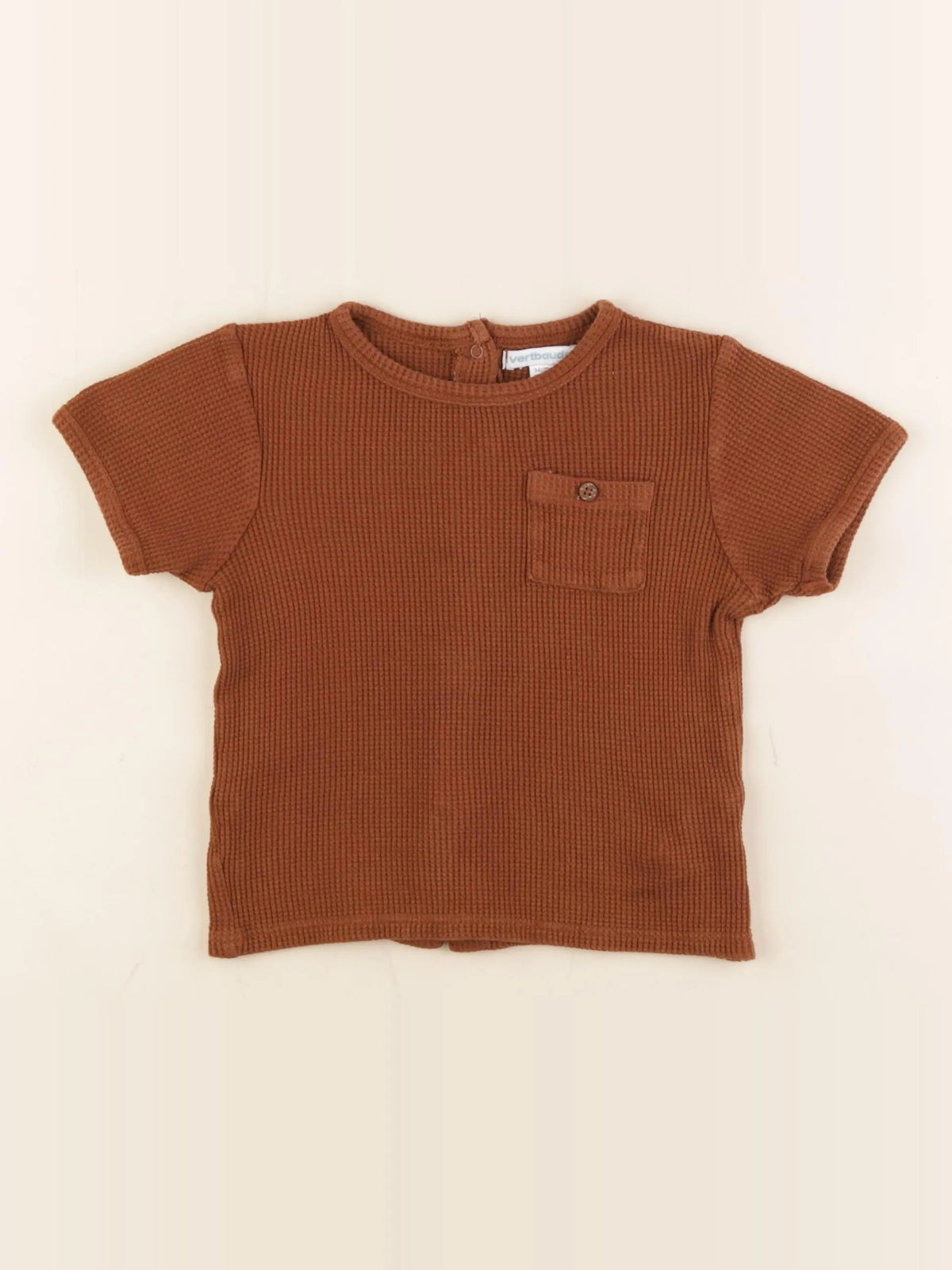 Vertbaudet - tee-shirt marron - 36 mois