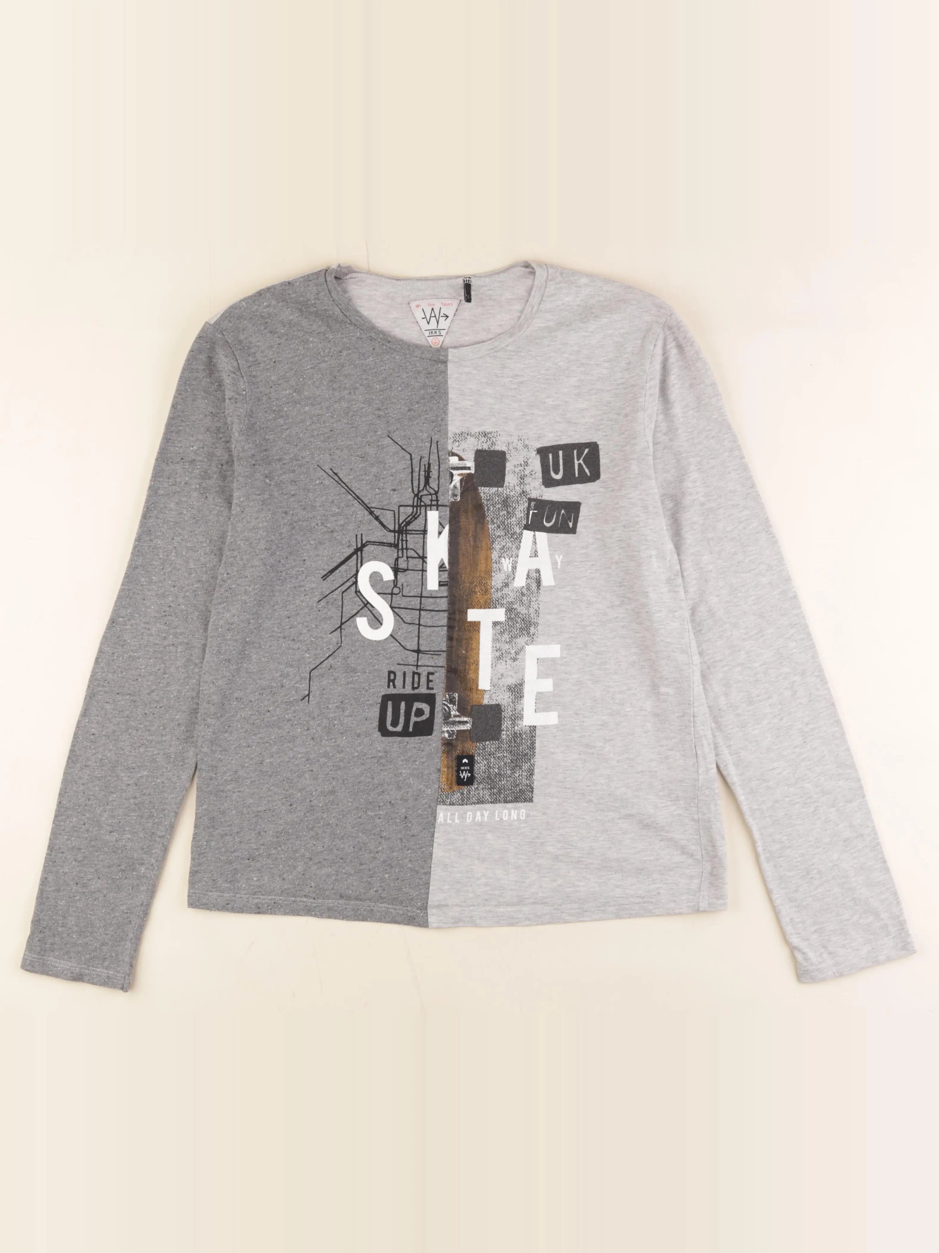 IKKS - tee-shirt gris - 14 ans