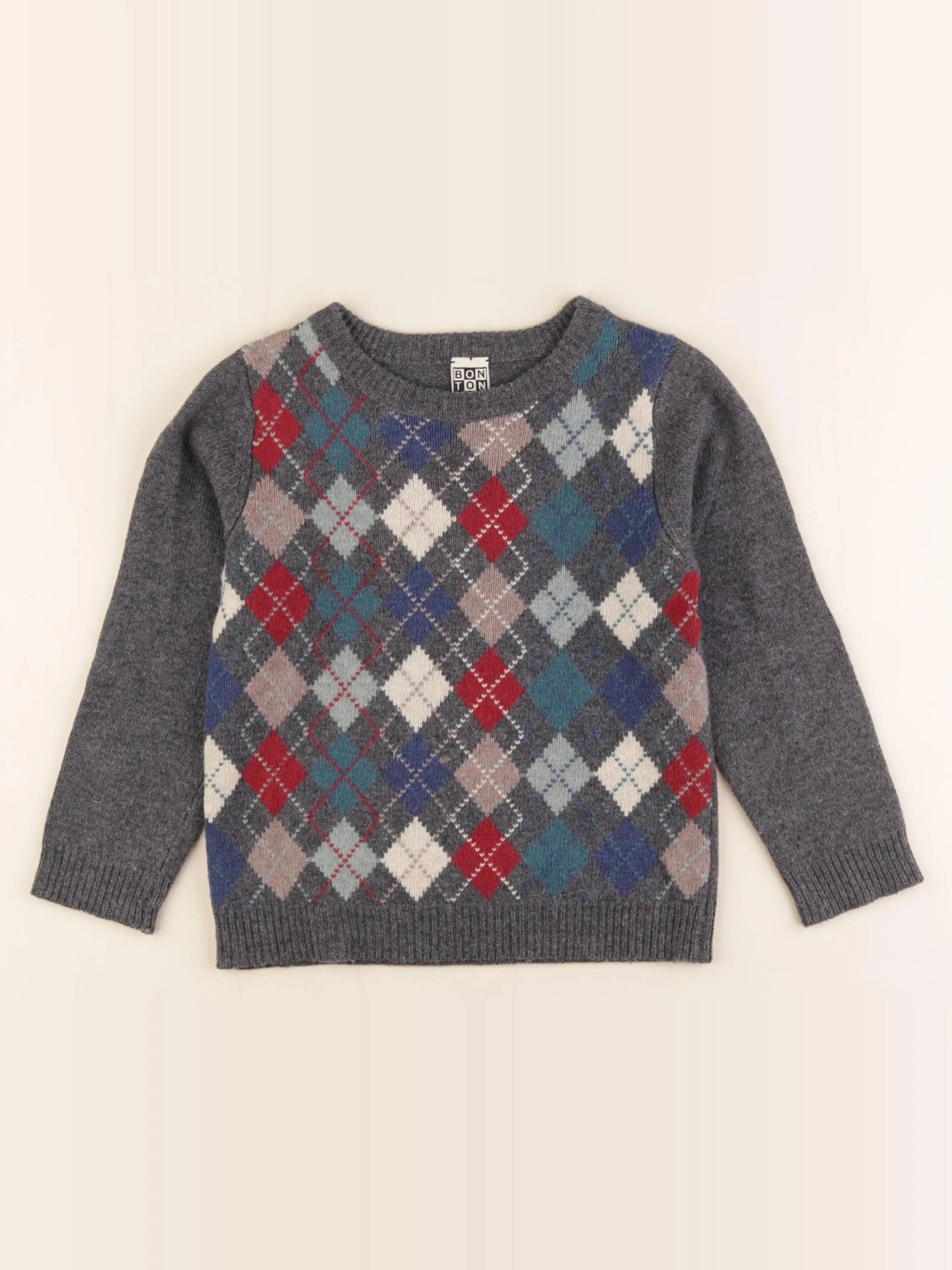 Bonton - pull gris - 6 ans