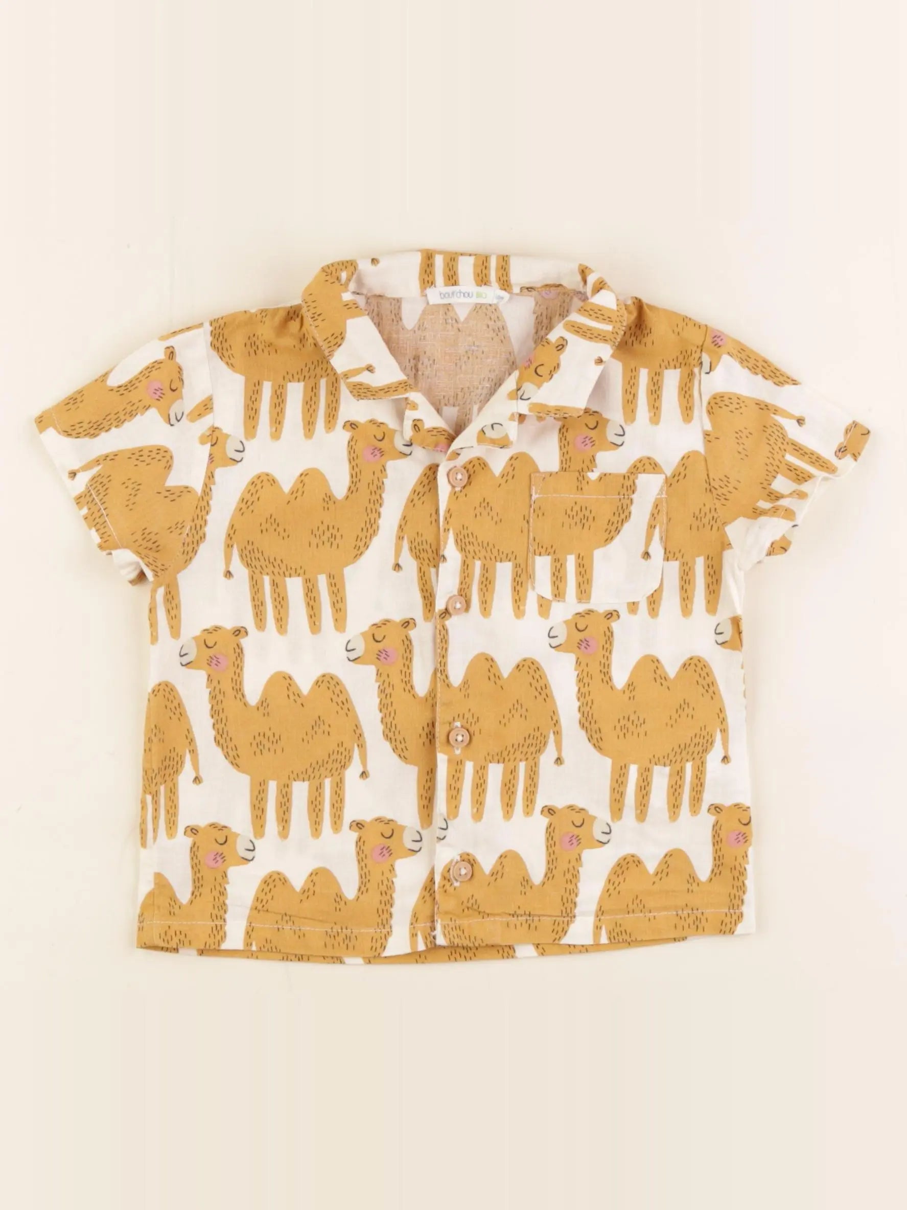 Boutchou - chemise beige, jaune - 18 mois