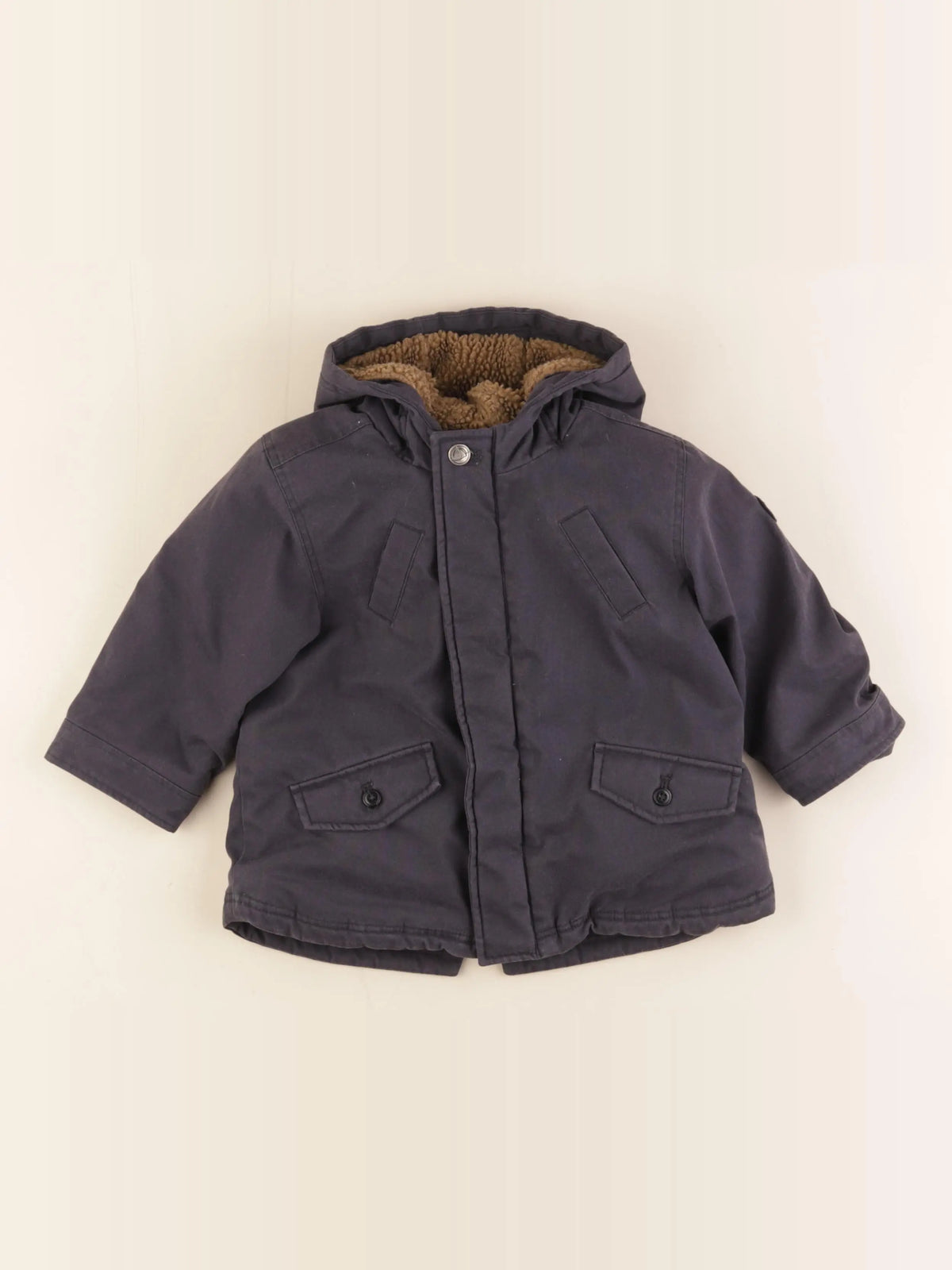 Petit Bateau - manteau bleu - 18 mois