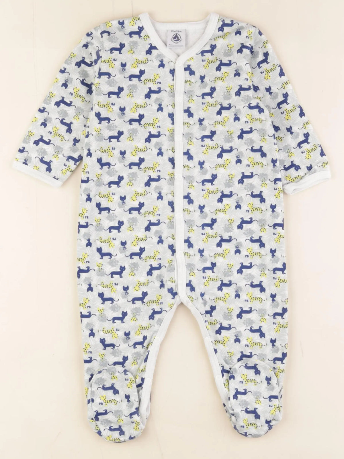 Petit Bateau - pyjama coton multicolore - 12 mois