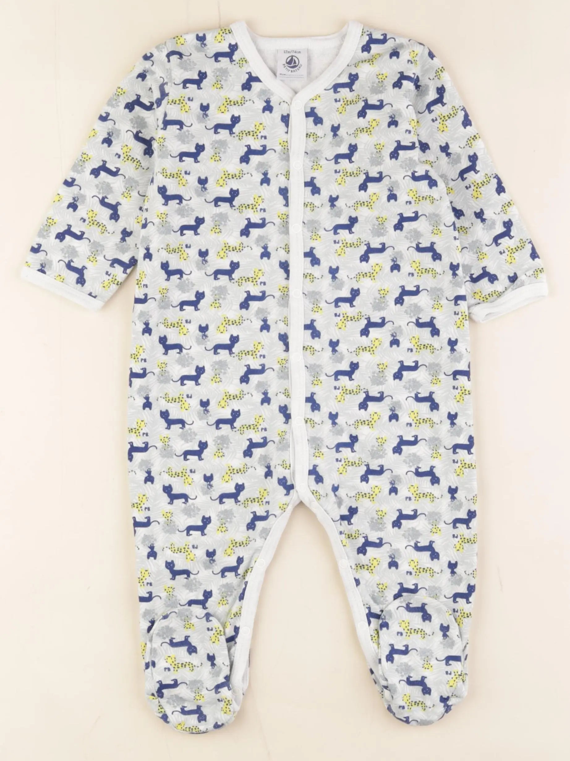 Petit Bateau - pyjama coton multicolore - 12 mois
