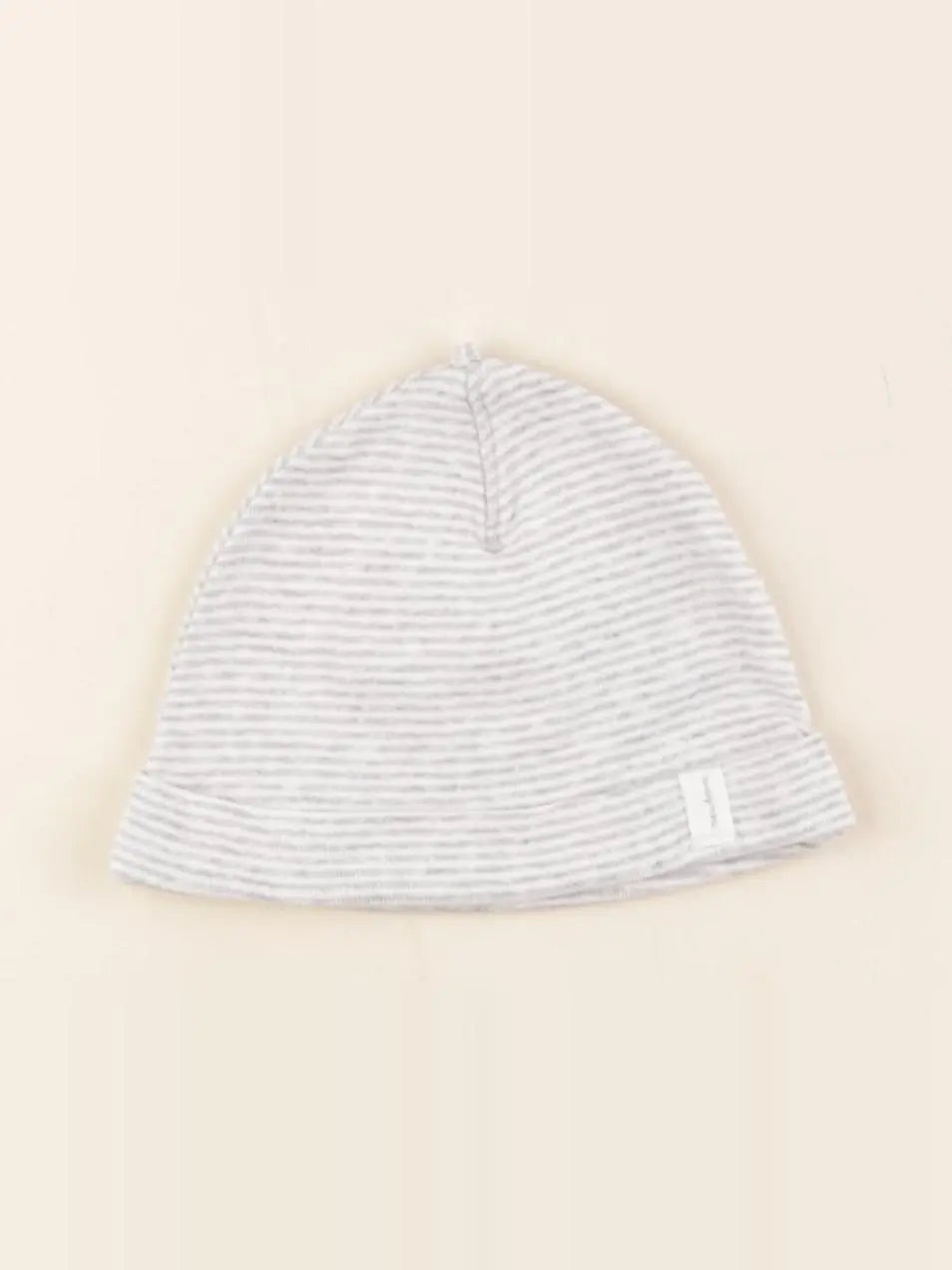 H&M - bonnet gris, blanc - 4/6 mois