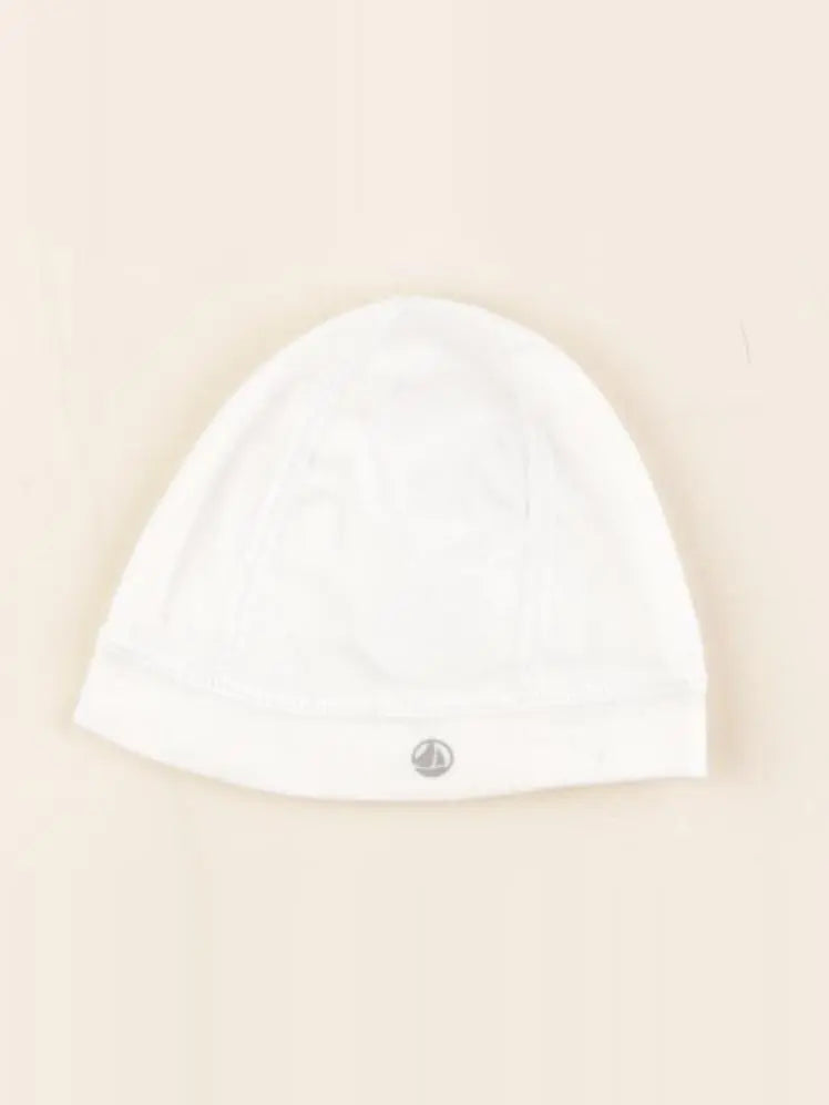 Petit Bateau - bonnet de naissance blanc - 0 mois