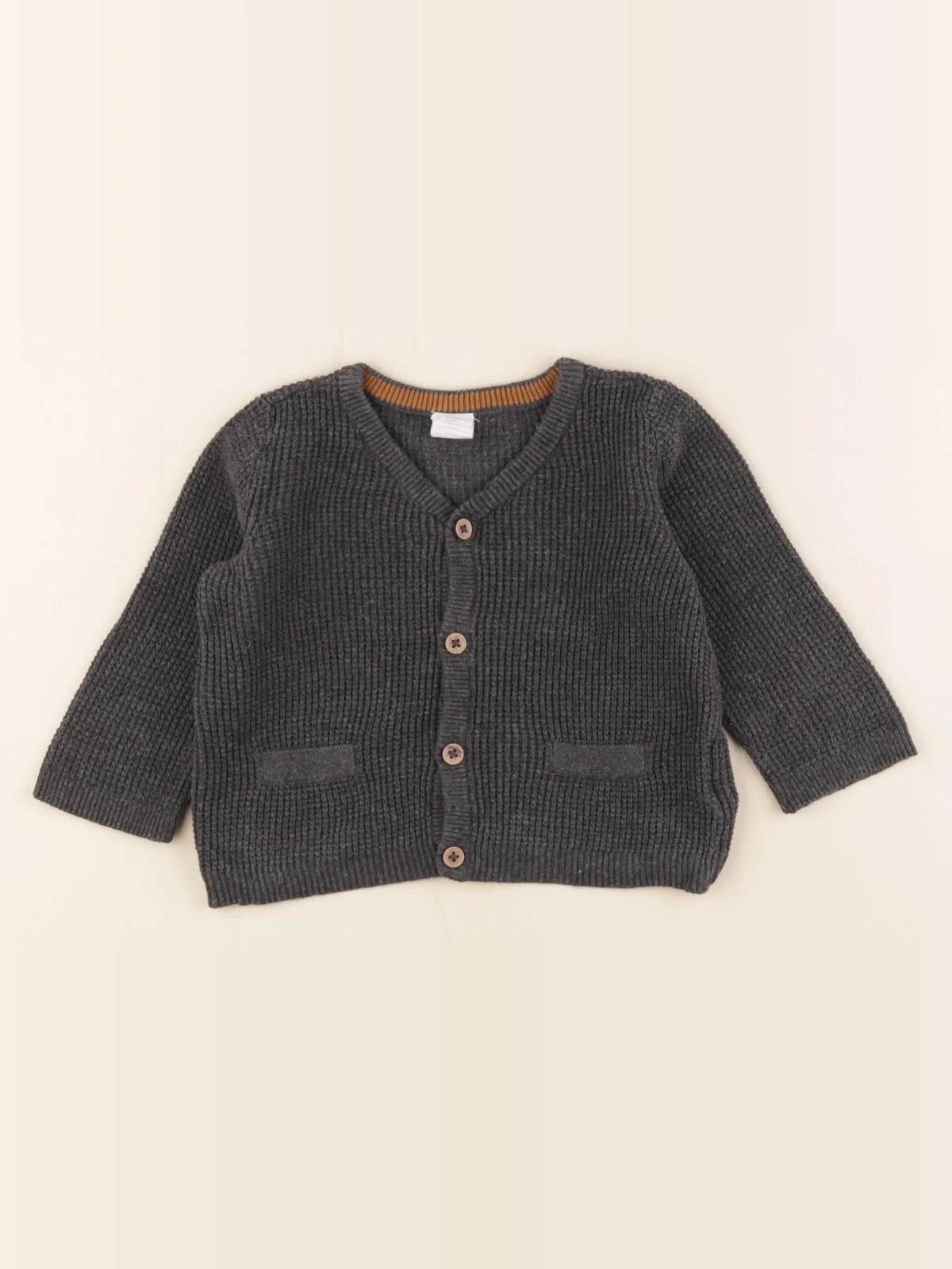 H&M - gilet gris - 6 mois