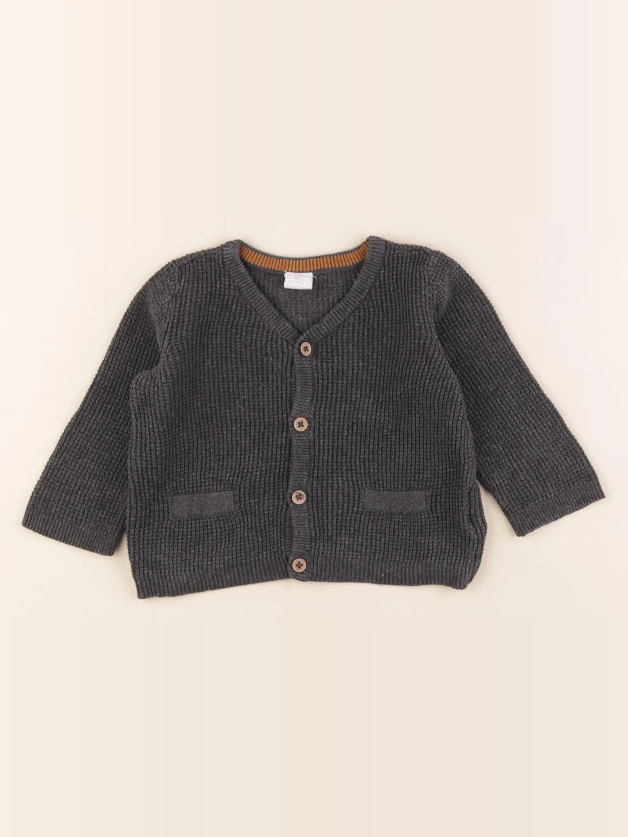 H&M - gilet gris - 6 mois