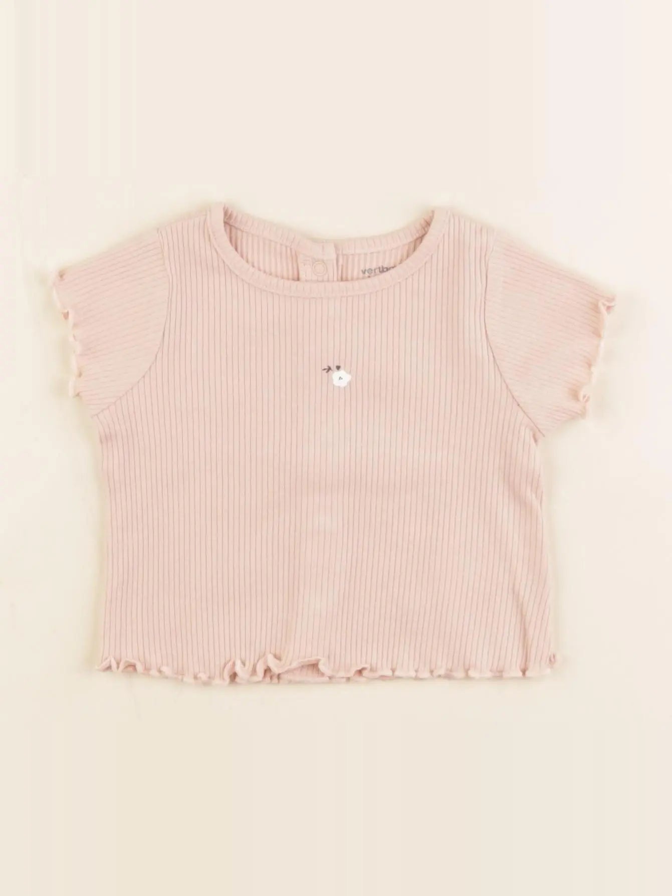 Vertbaudet - tee-shirt rose - 1 mois