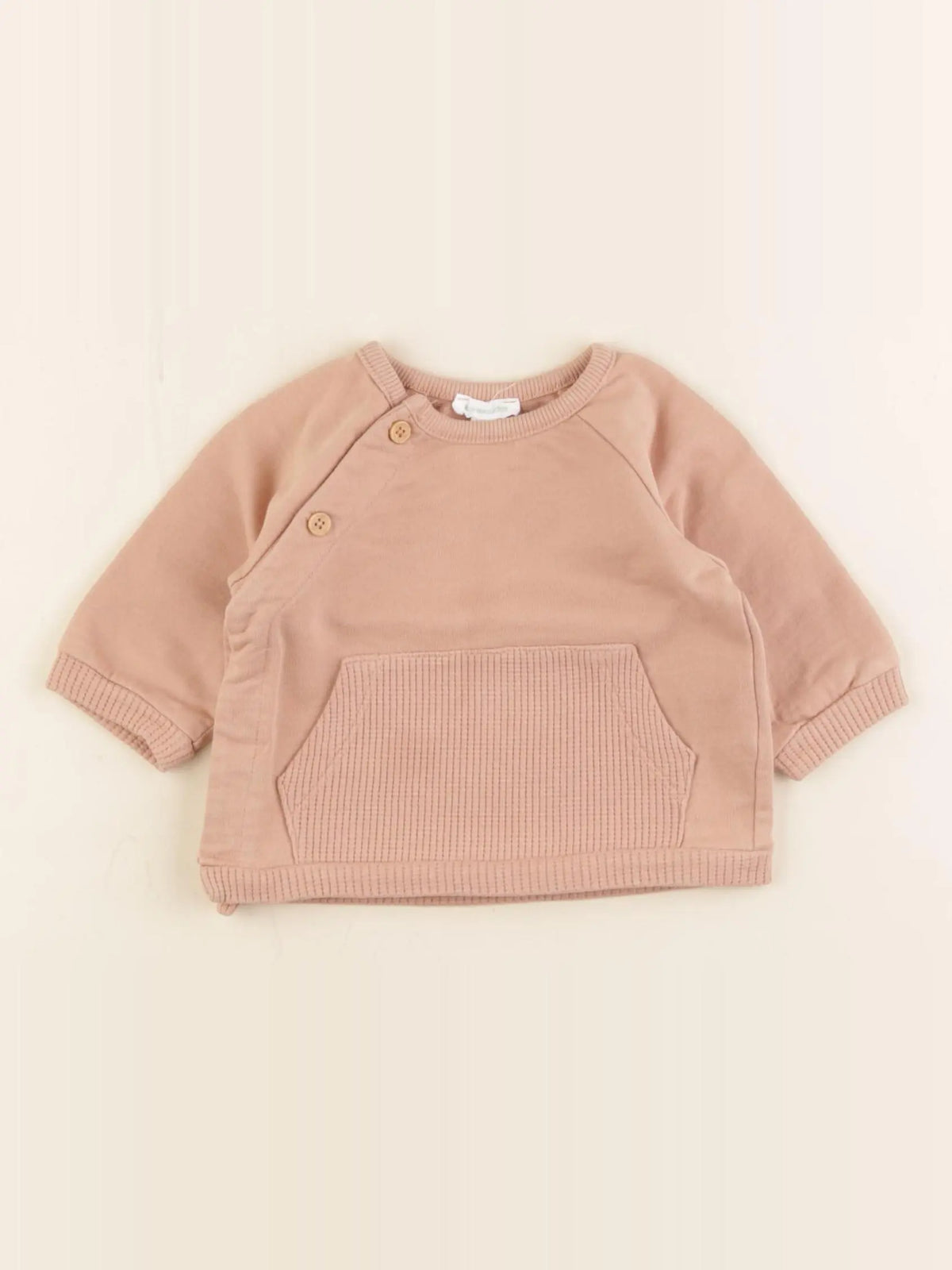 Vertbaudet - sweat rose - 3 mois