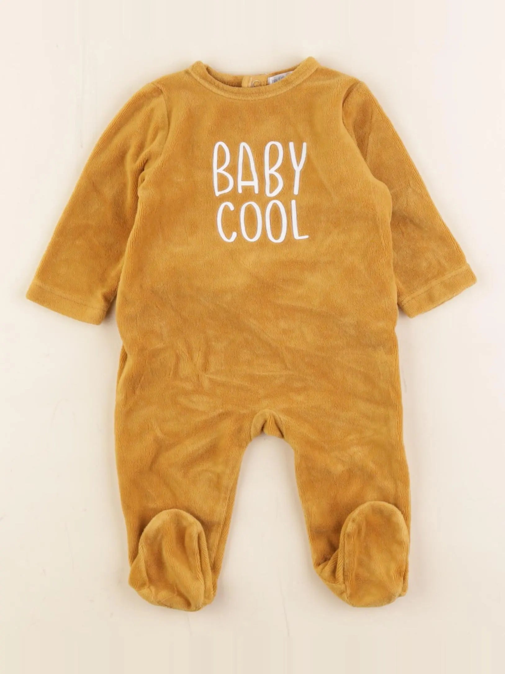 Boutchou - pyjama velours jaune - 3 mois