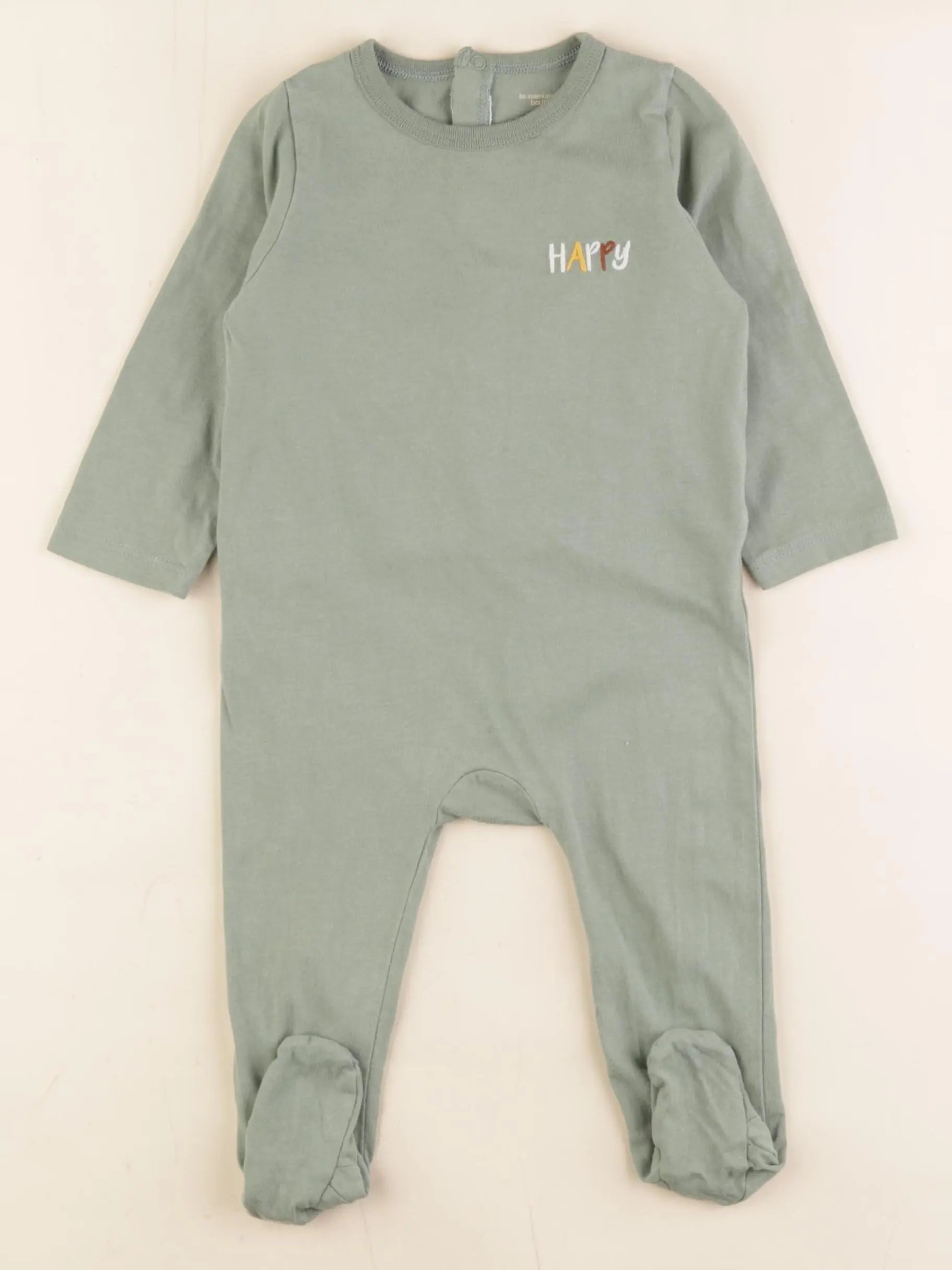 Boutchou - pyjama coton vert - 12 mois