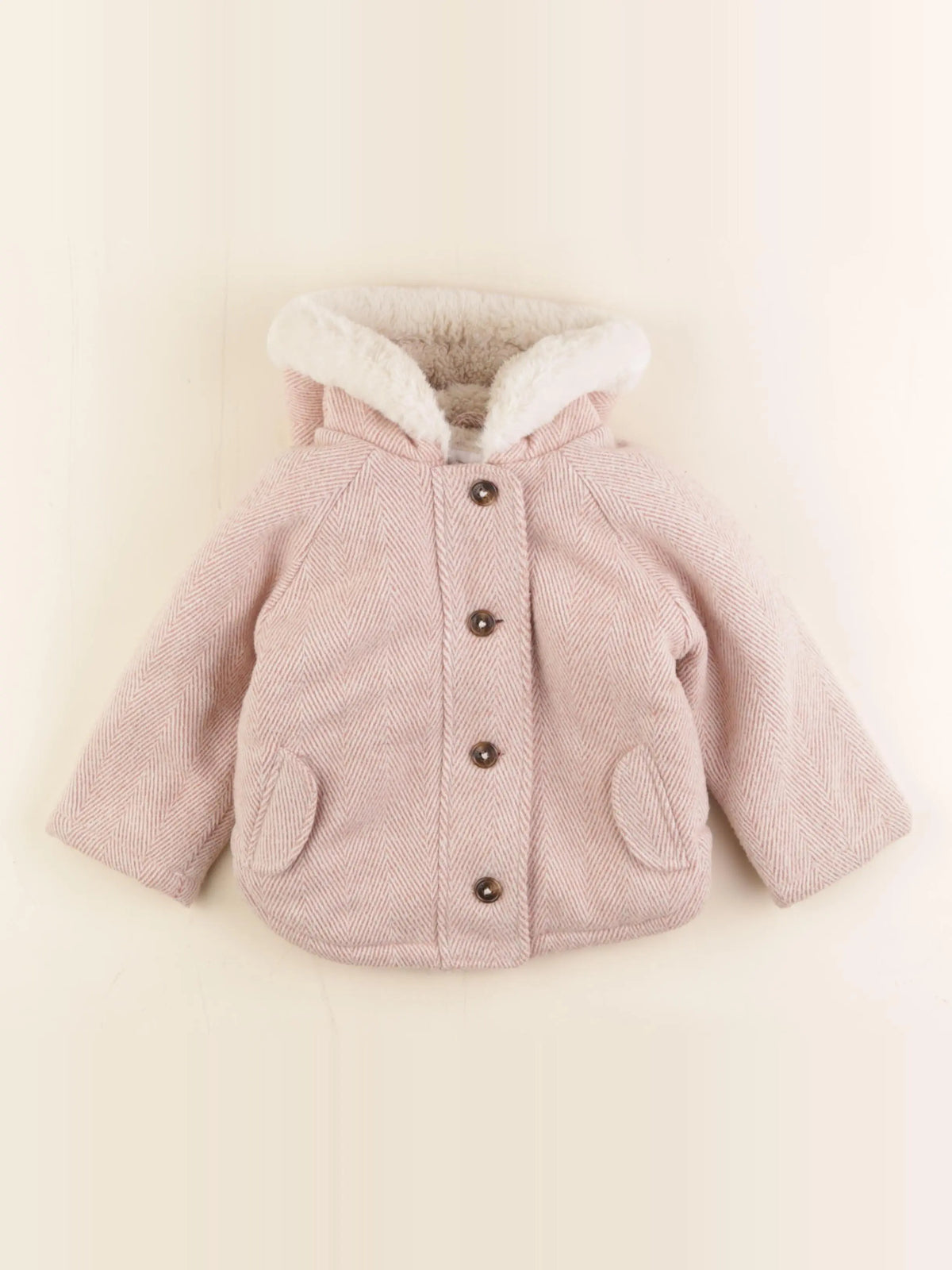 Vertbaudet - manteau rose - 24 mois