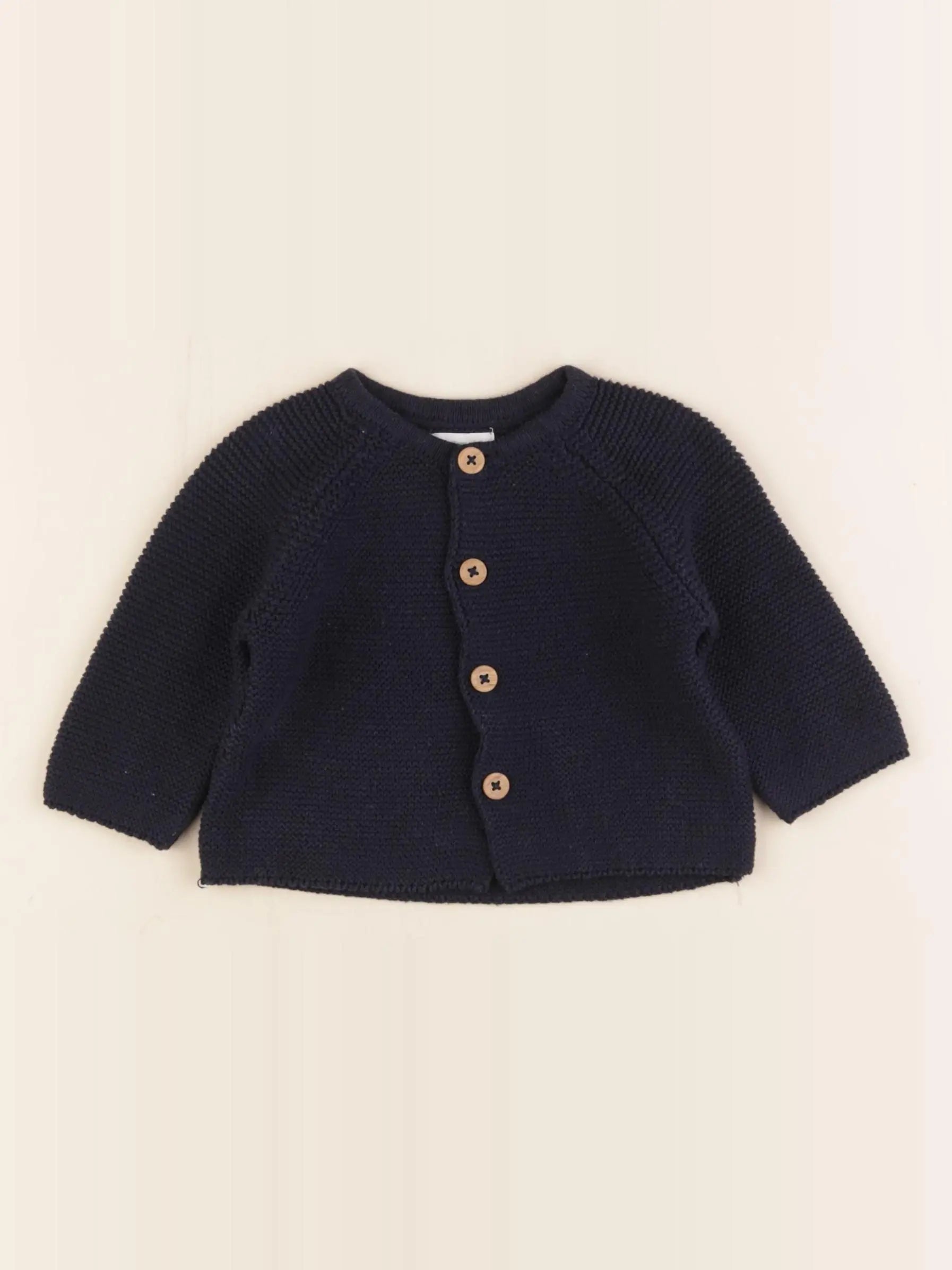 Vertbaudet - gilet bleu - 3 mois