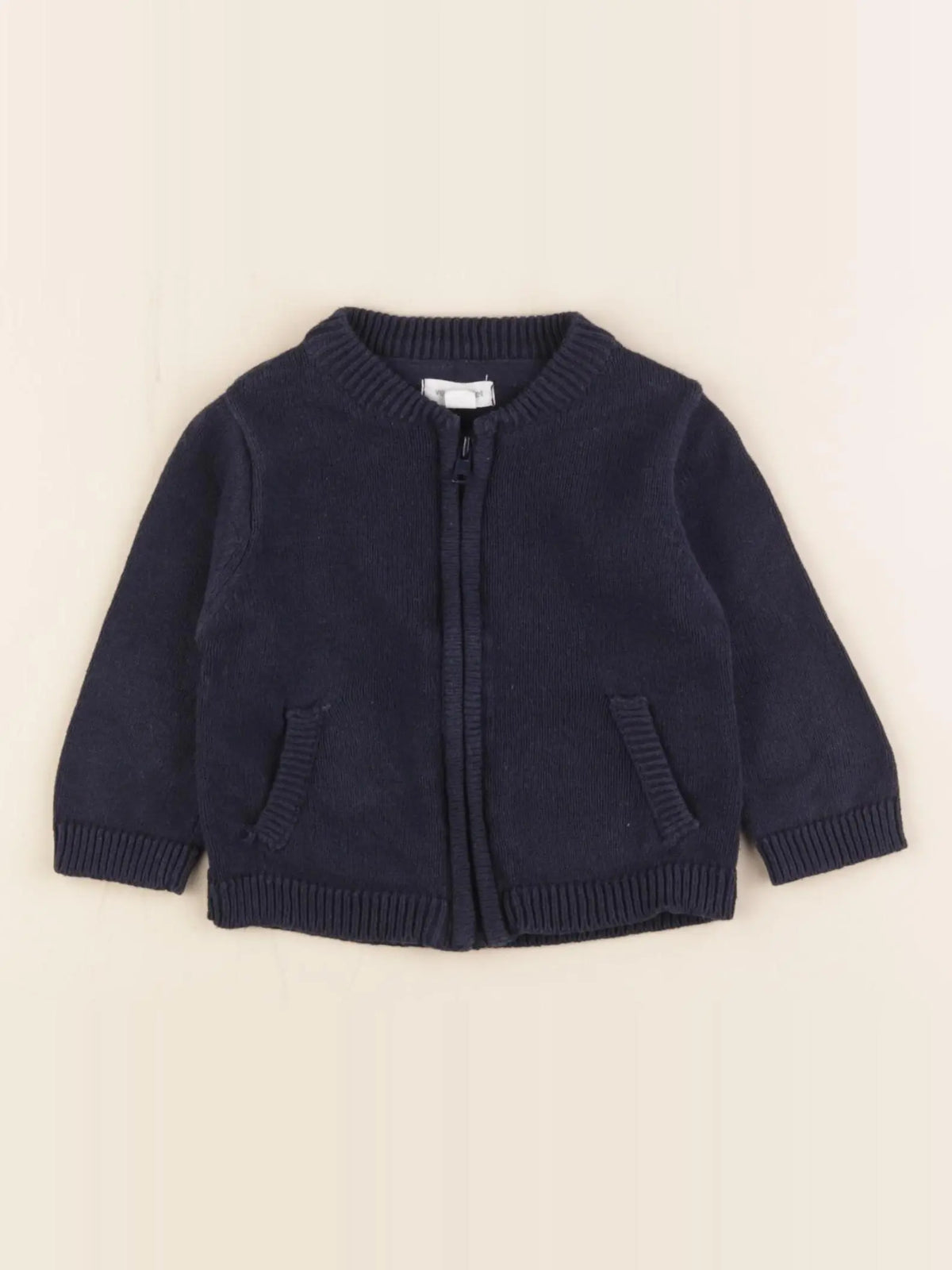 Vertbaudet - gilet bleu - 3 mois