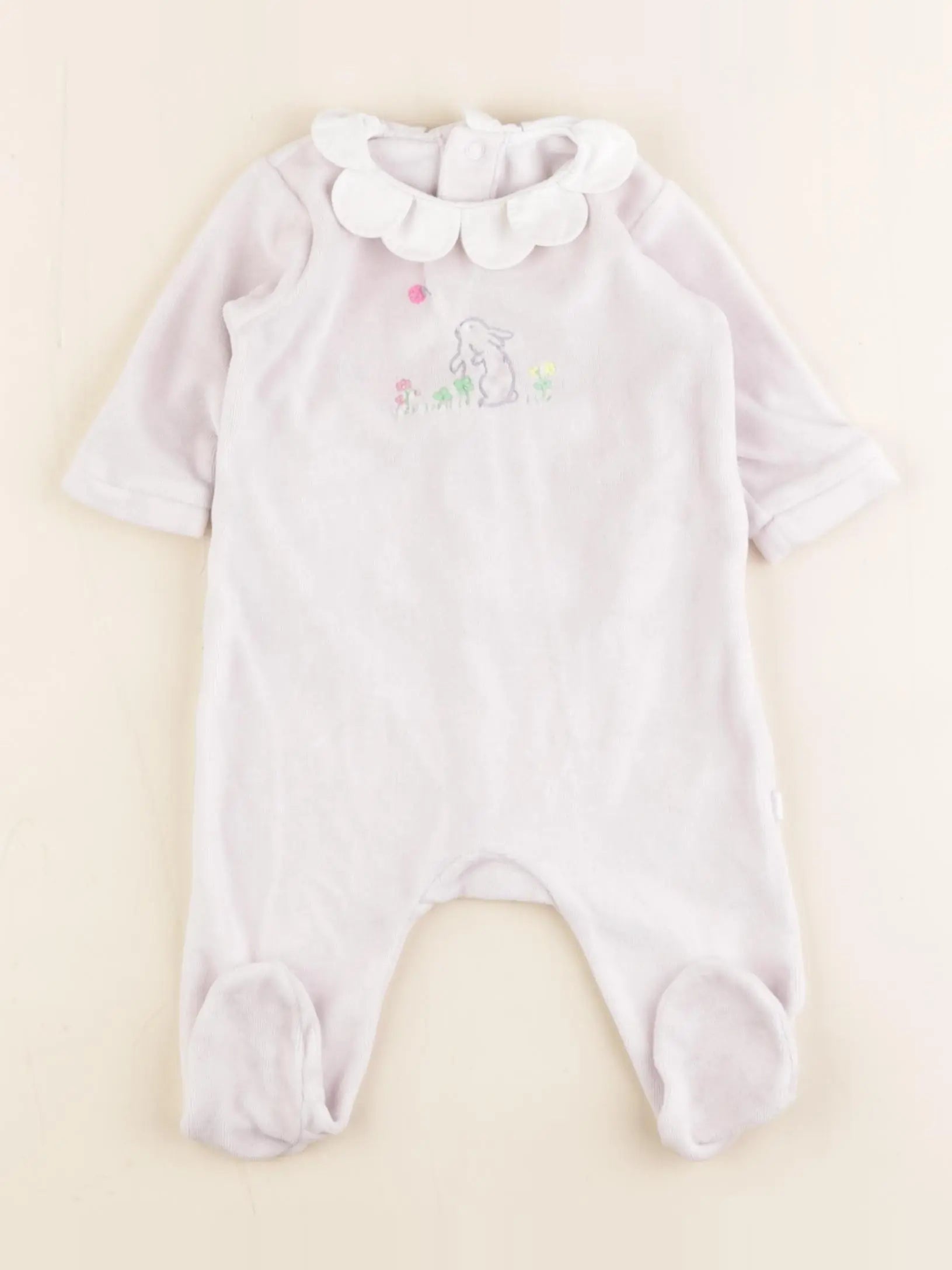 Jacadi - pyjama velours violet - 3 mois