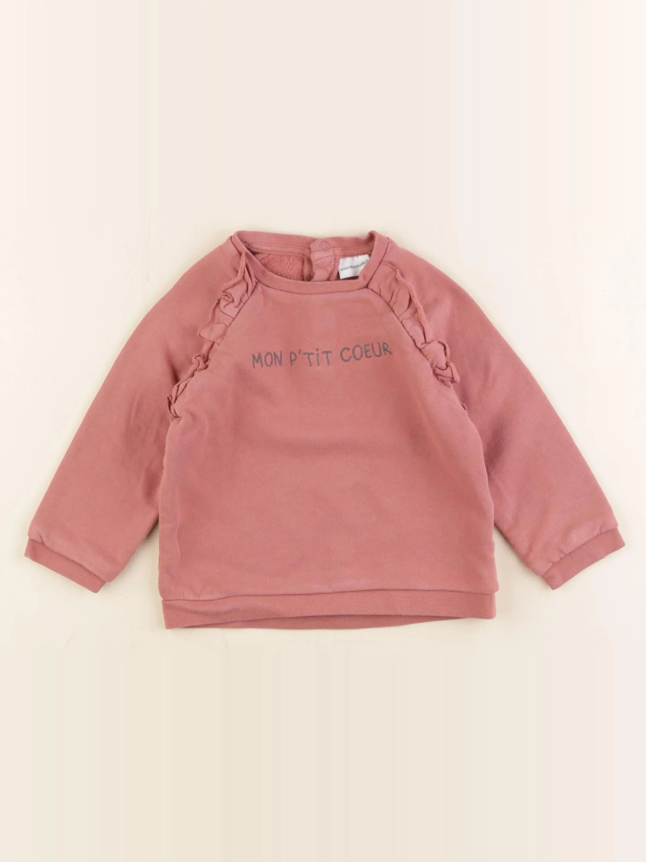 Vertbaudet - sweat rose - 2 ans