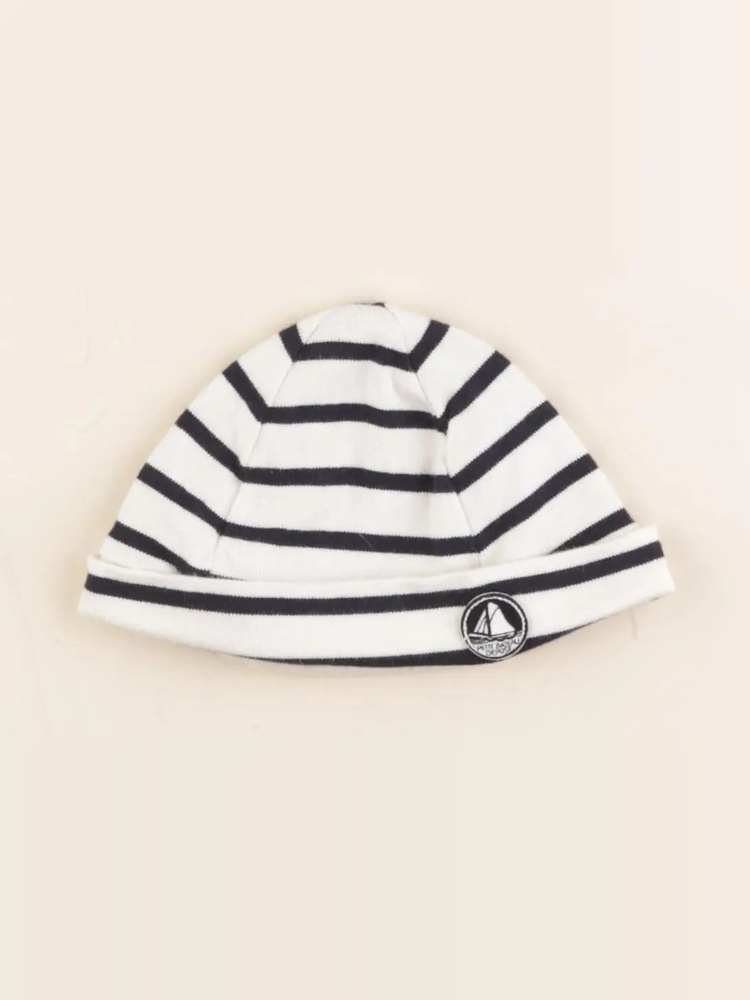 Petit Bateau - bonnet bleu, blanc - 18/36 mois
