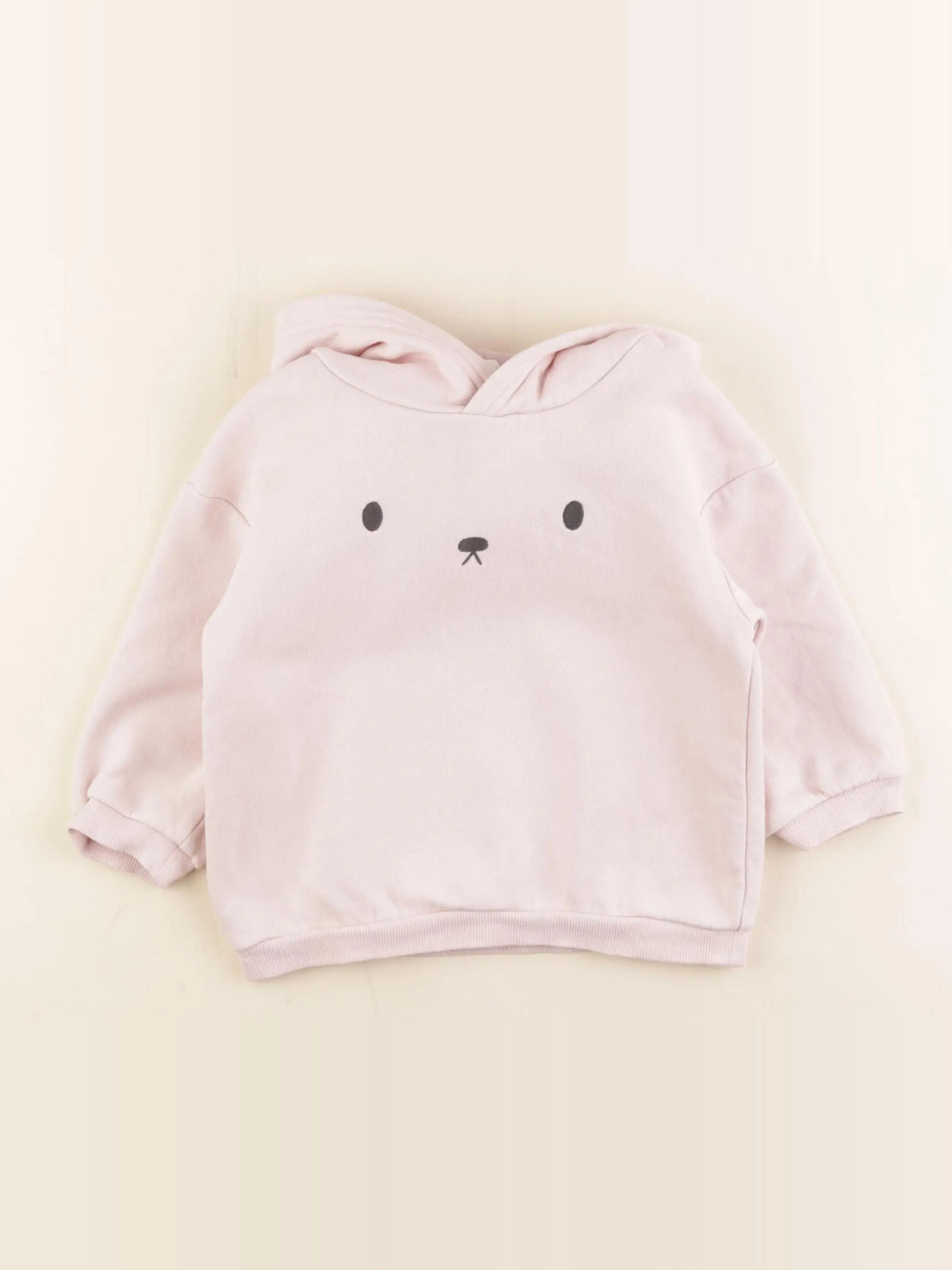 H&M - sweat rose - 12/18 mois