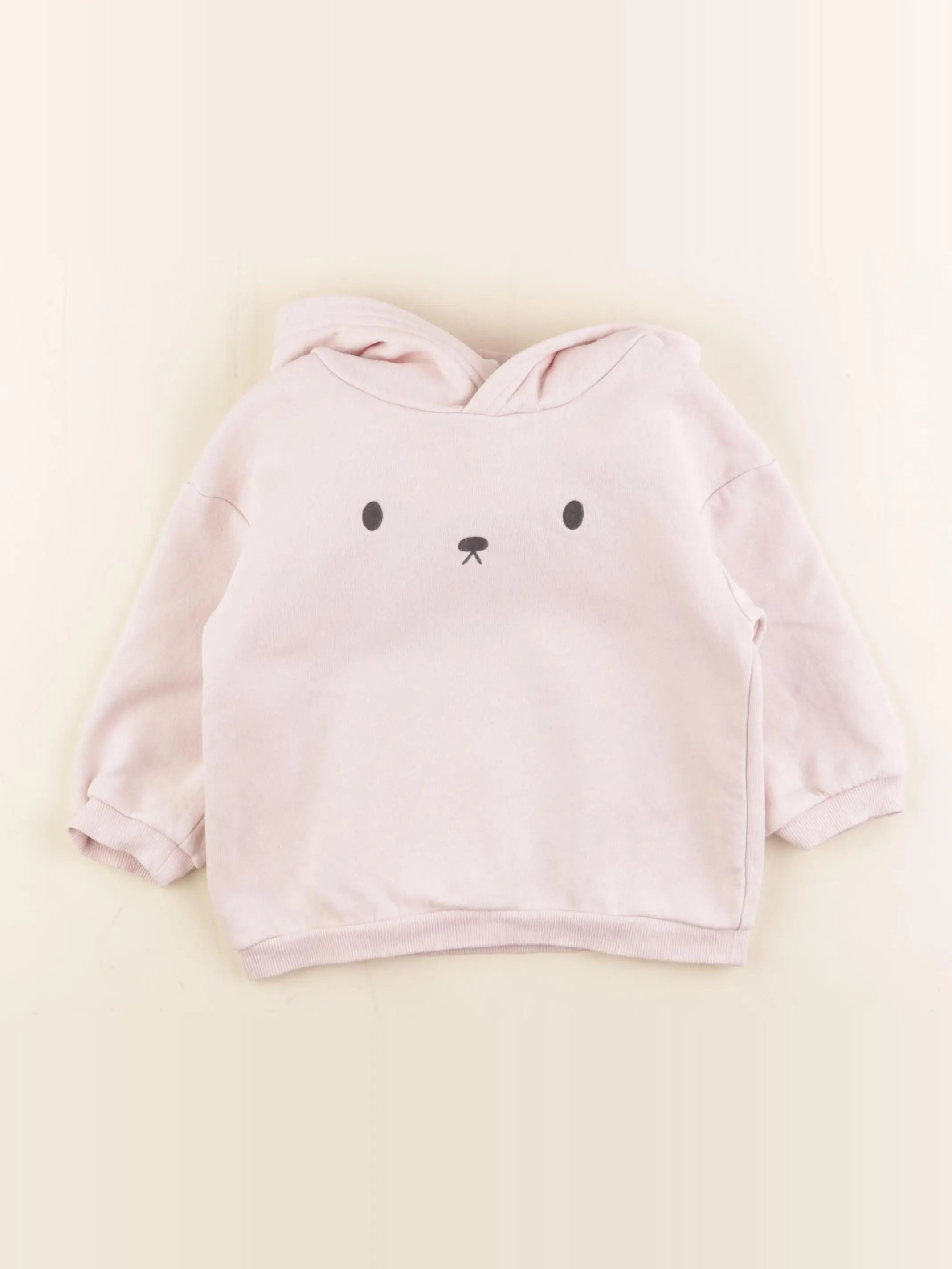 H&M - sweat rose - 12/18 mois