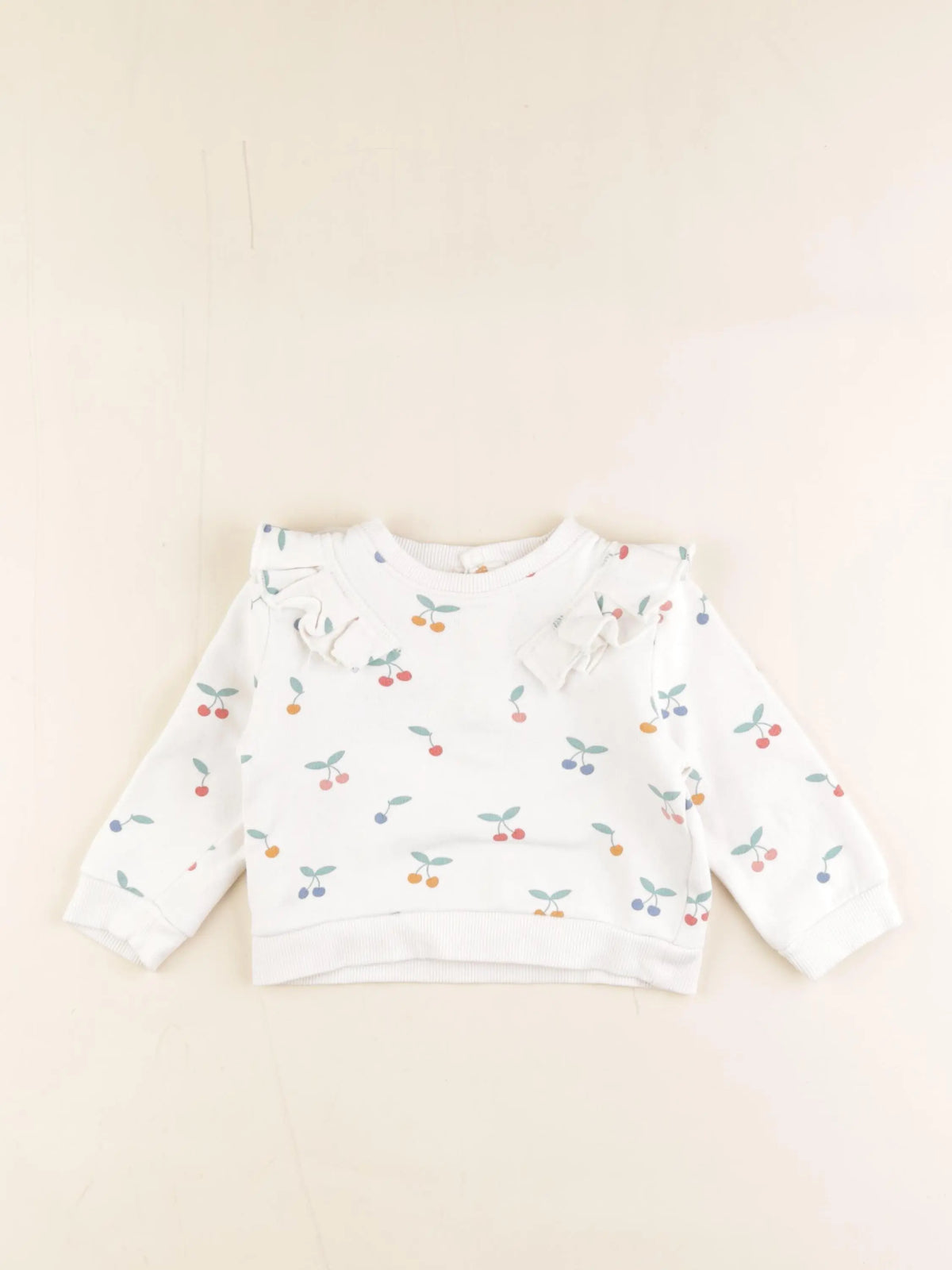 Boutchou - sweat beige, rouge - 12 mois