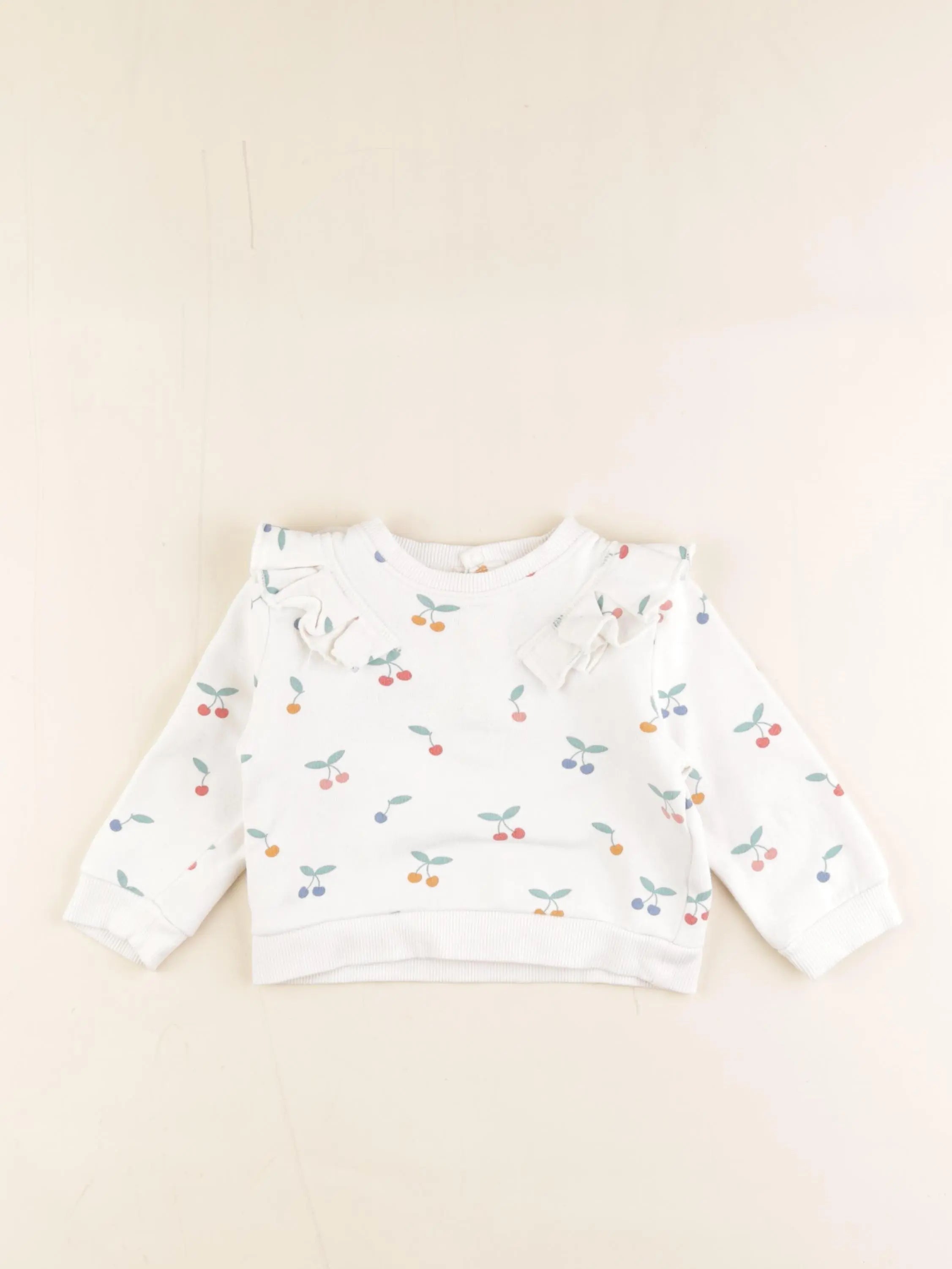 Boutchou - sweat beige, rouge - 12 mois