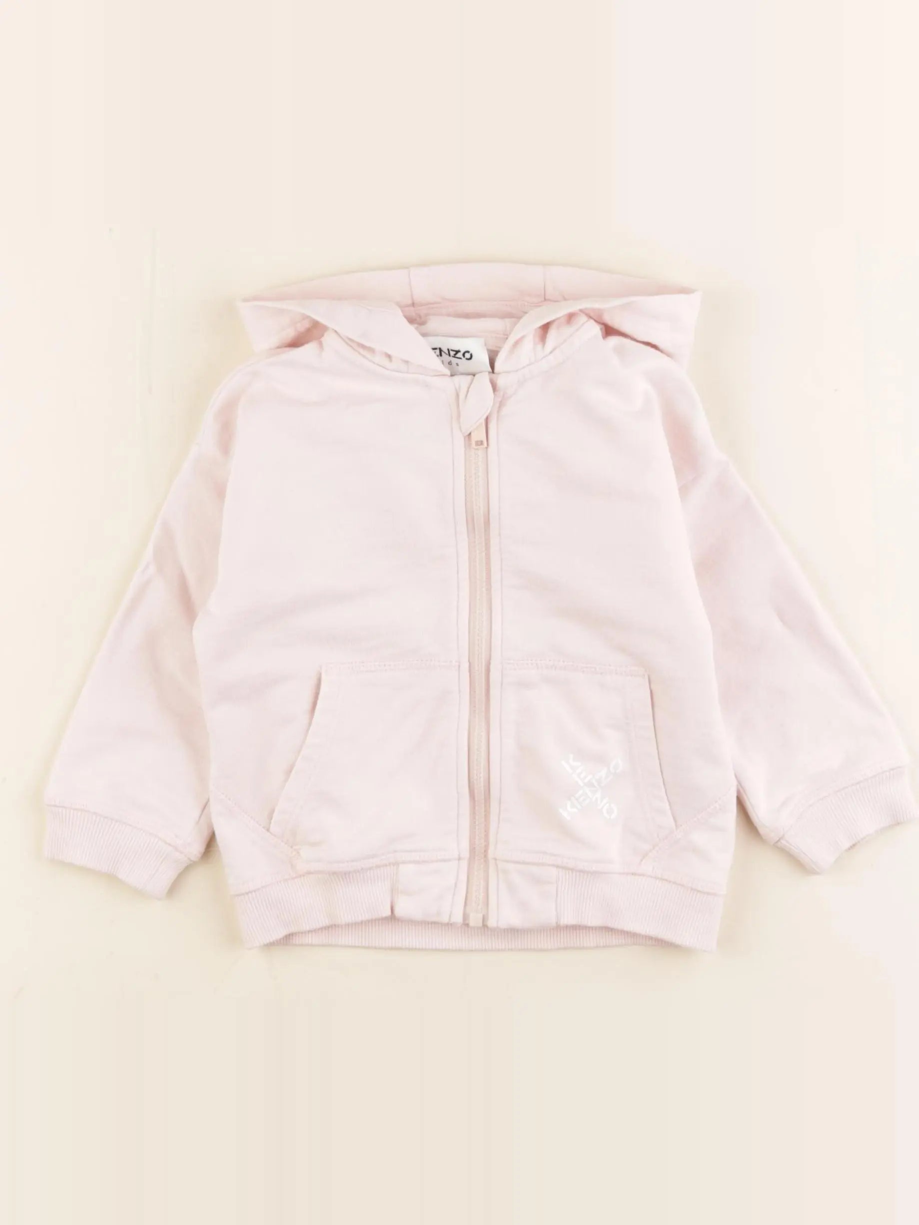 Kenzo - sweat imprimé au dos rose - 18 mois