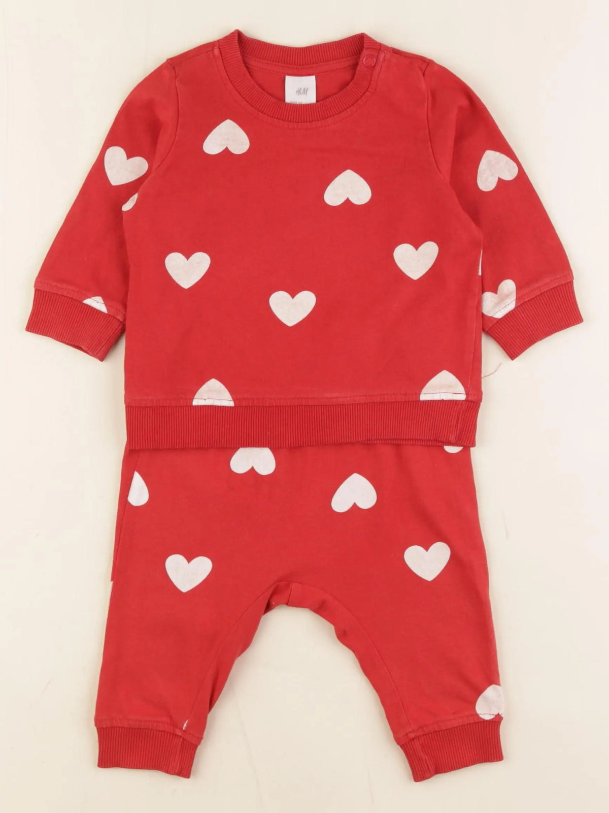 H&M - ensemble rouge - 4/6 mois