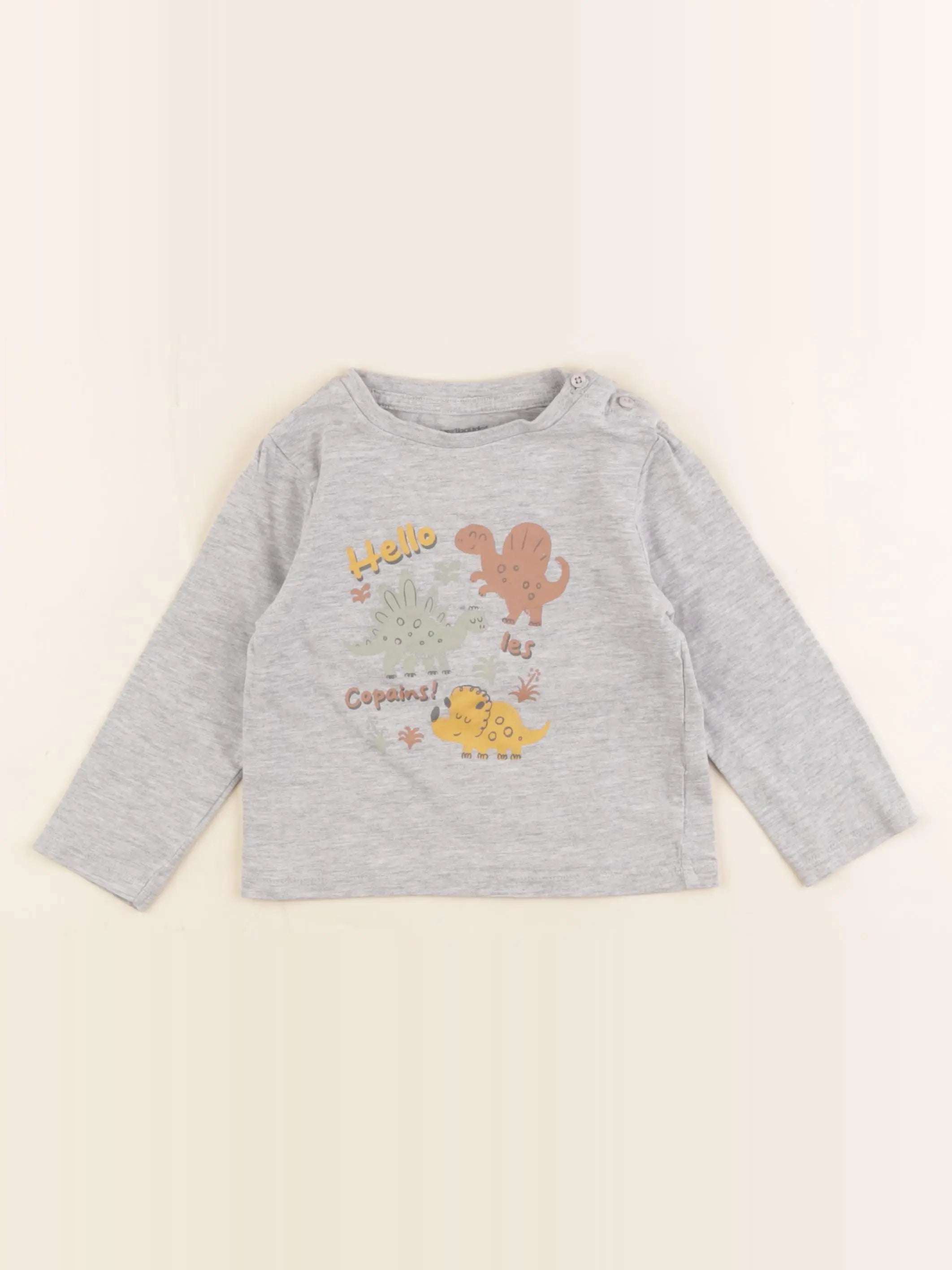 Vertbaudet - tee-shirt gris - 18 mois