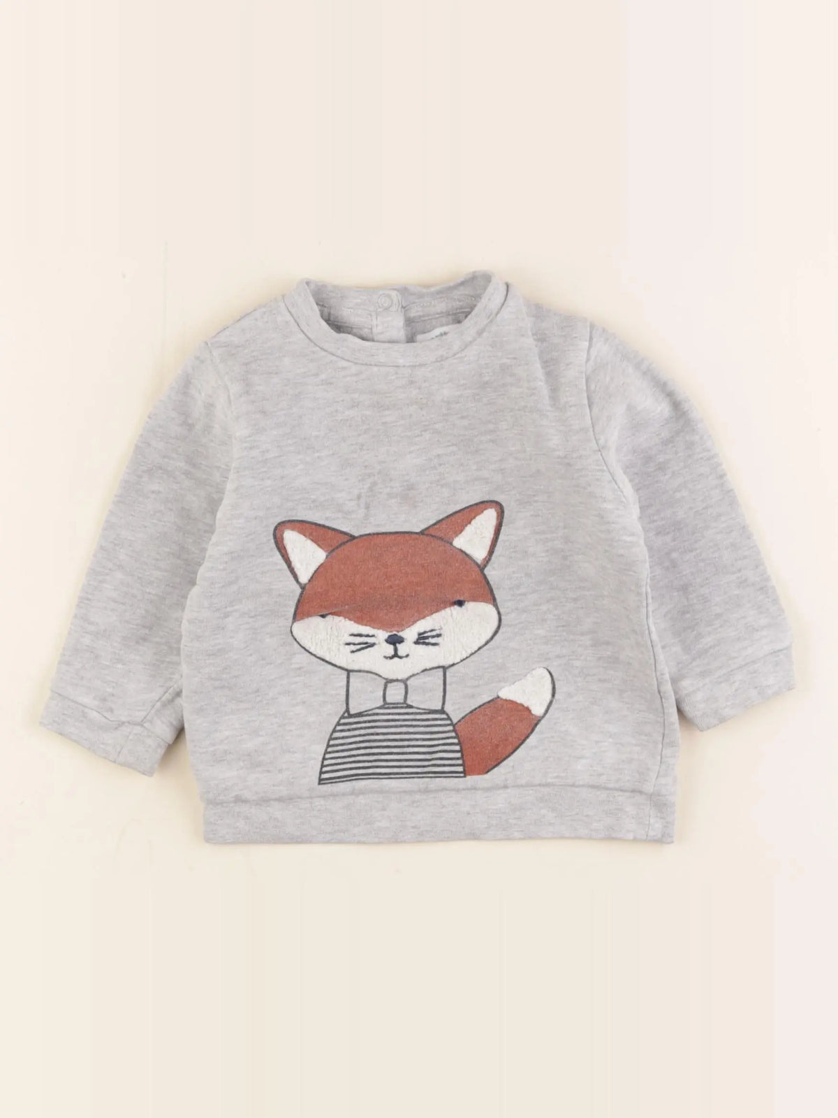 Vertbaudet - sweat gris - 12 mois