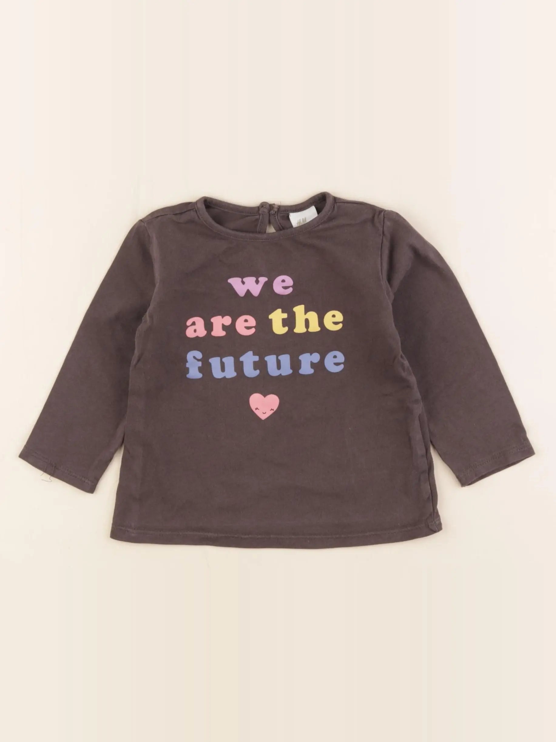 H&M - tee-shirt marron - 6/9 mois