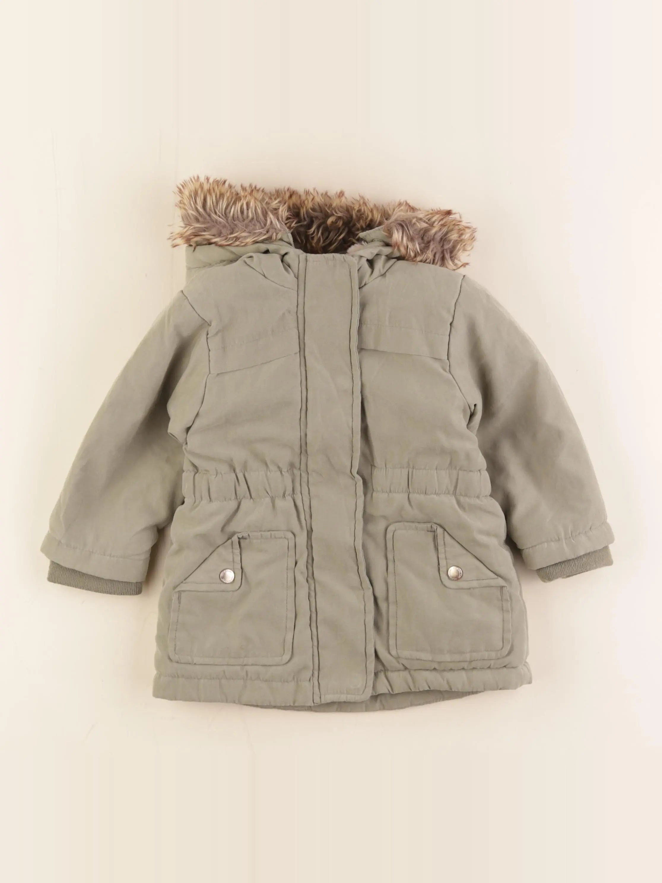 Vertbaudet - manteau vert - 18 mois