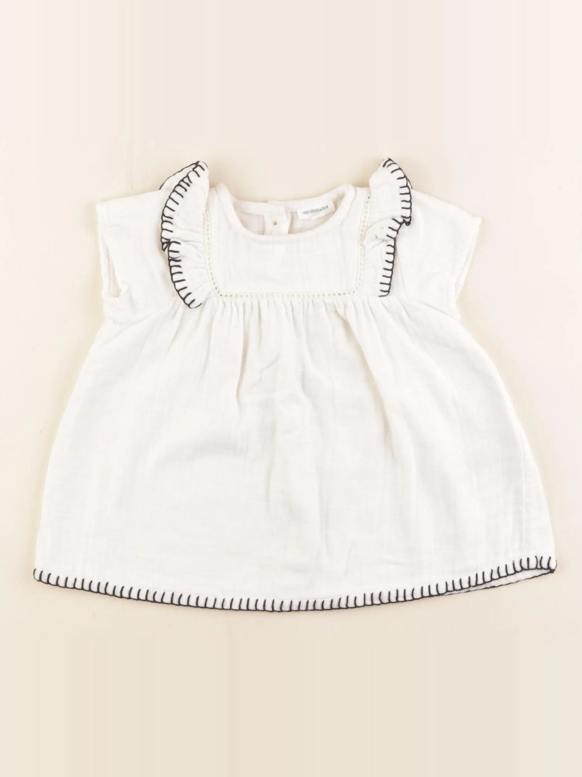 Vertbaudet - blouse blanc - 6 mois