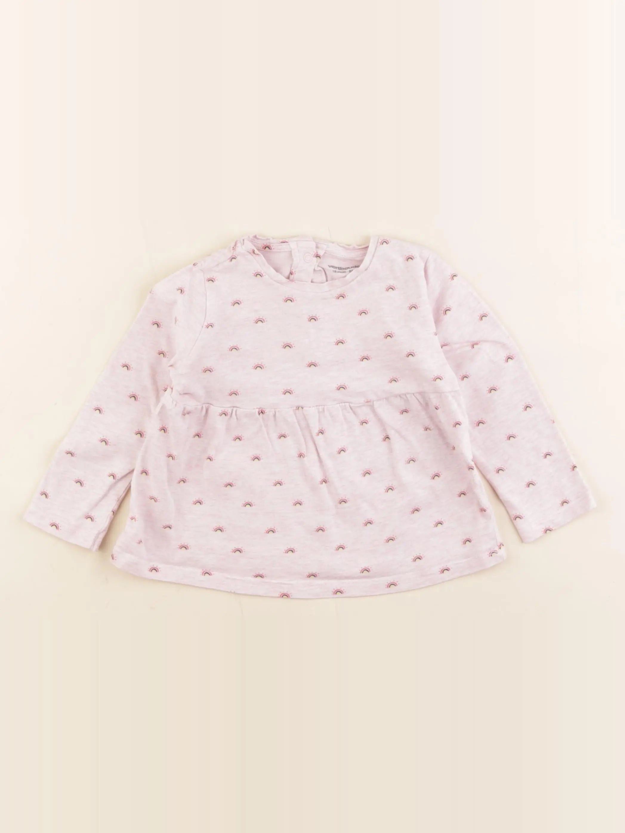 Vertbaudet - tee-shirt rose - 18 mois