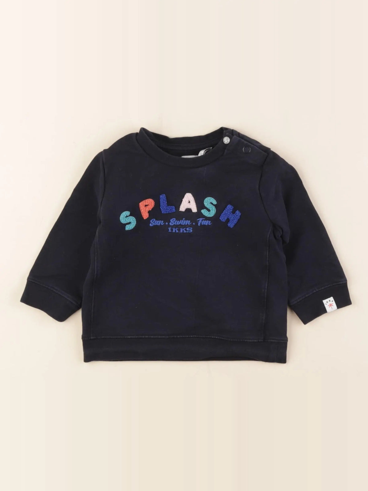 IKKS - sweat bleu - 6 mois