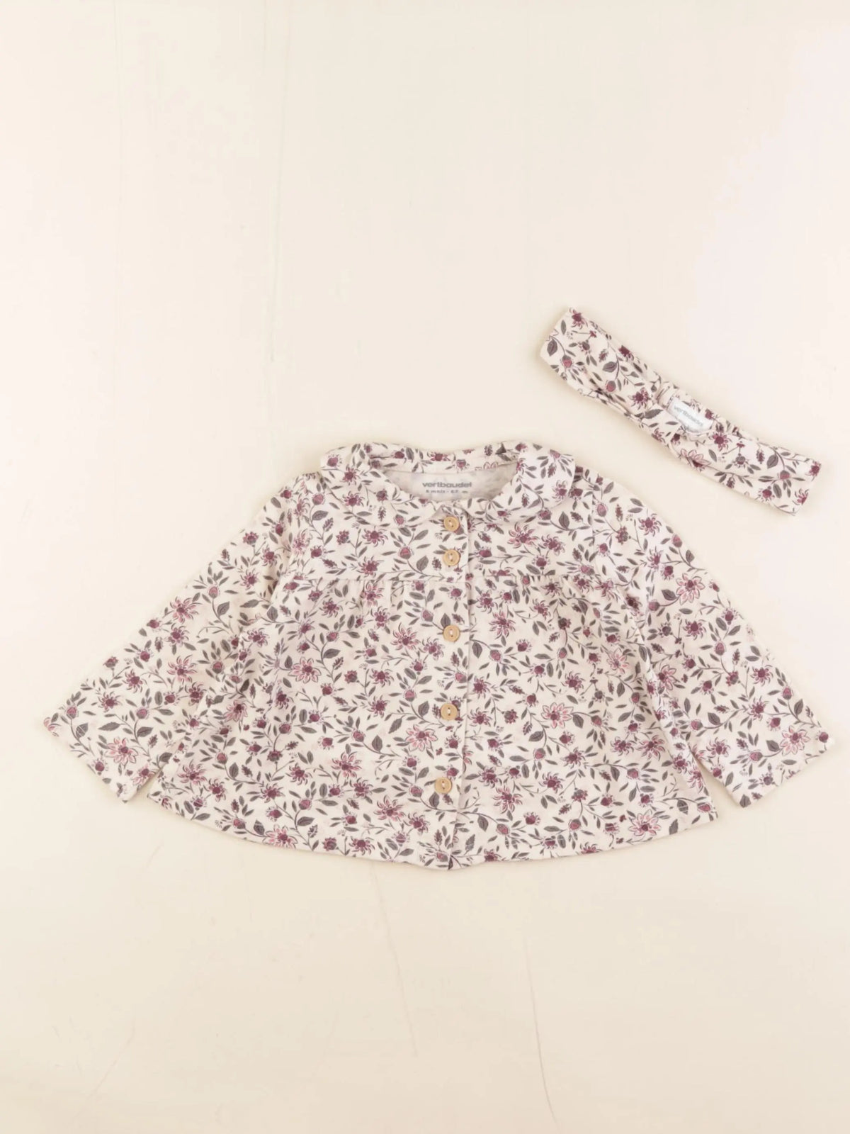 Vertbaudet - chemise multicolore - 6 mois