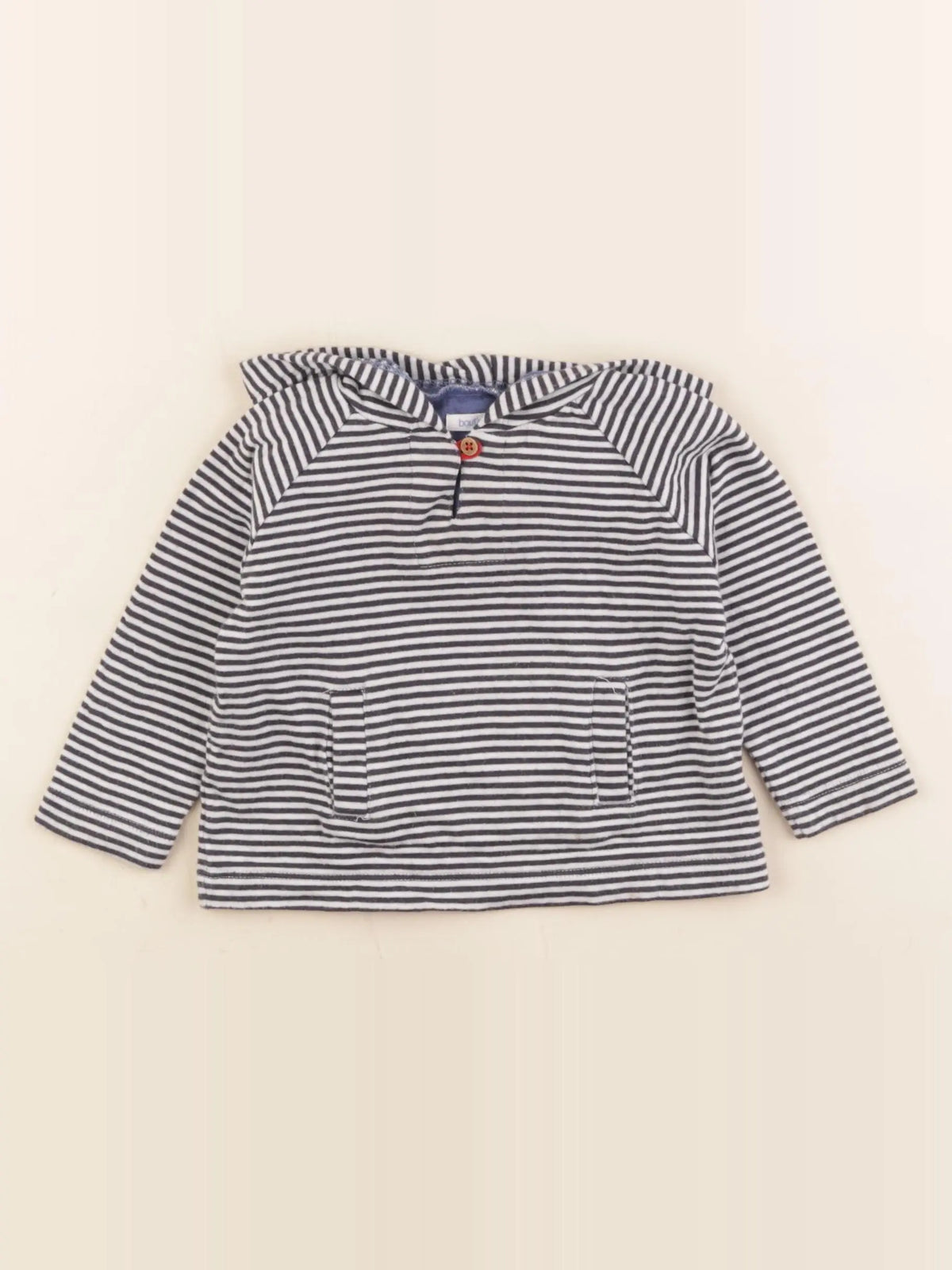 Boutchou - tee-shirt blanc, bleu - 6 mois