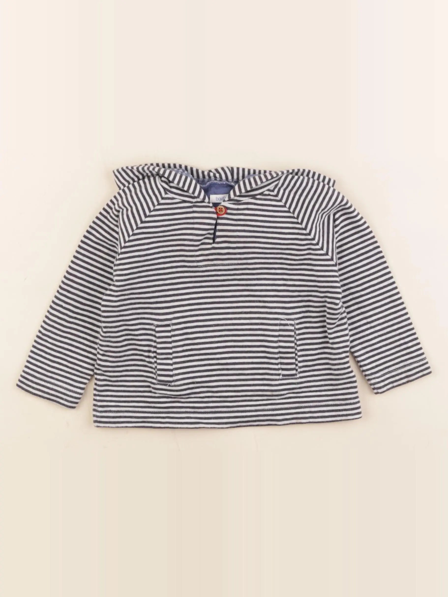 Boutchou - tee-shirt blanc, bleu - 6 mois
