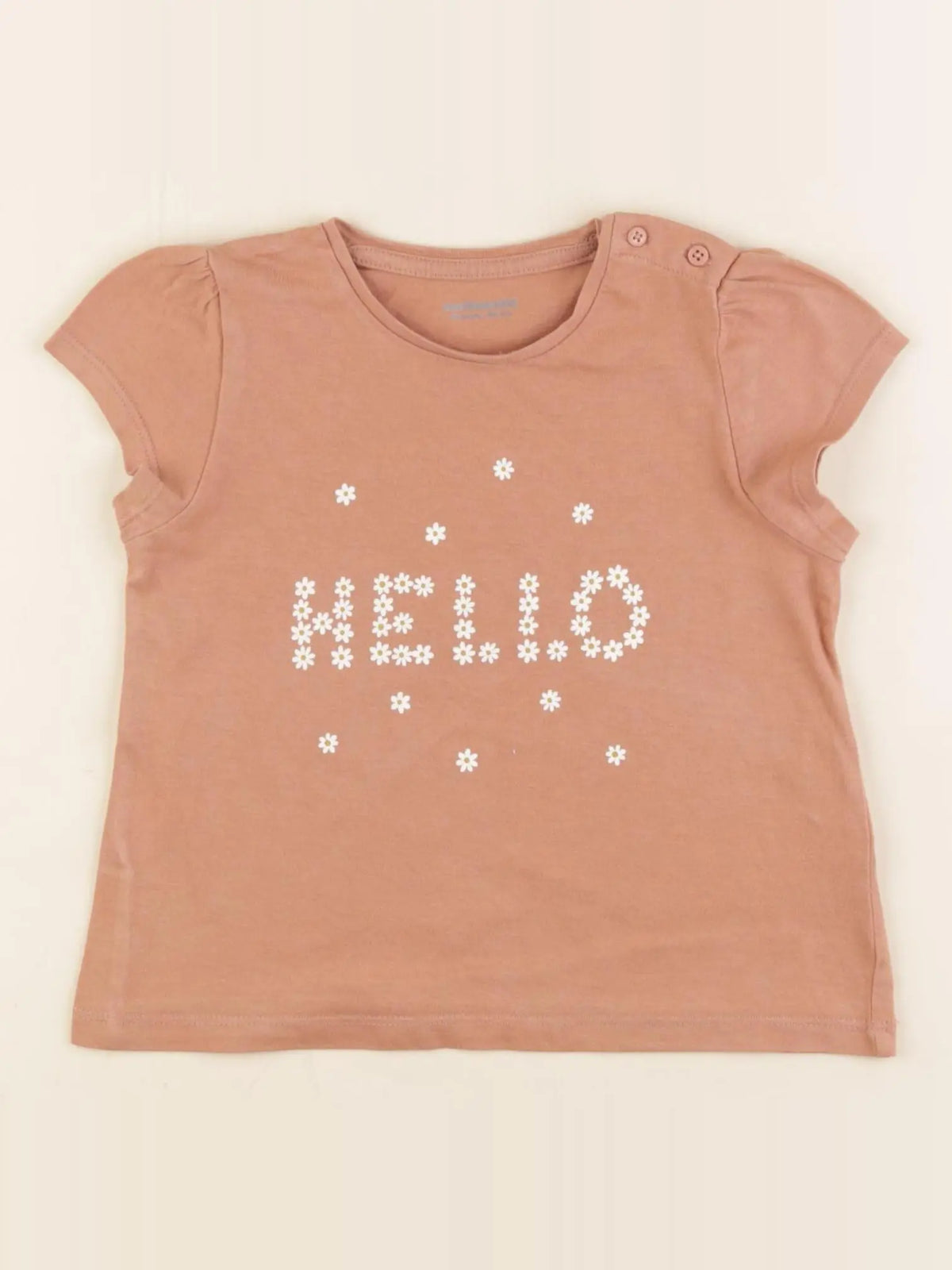 Vertbaudet - tee-shirt marron - 24 mois