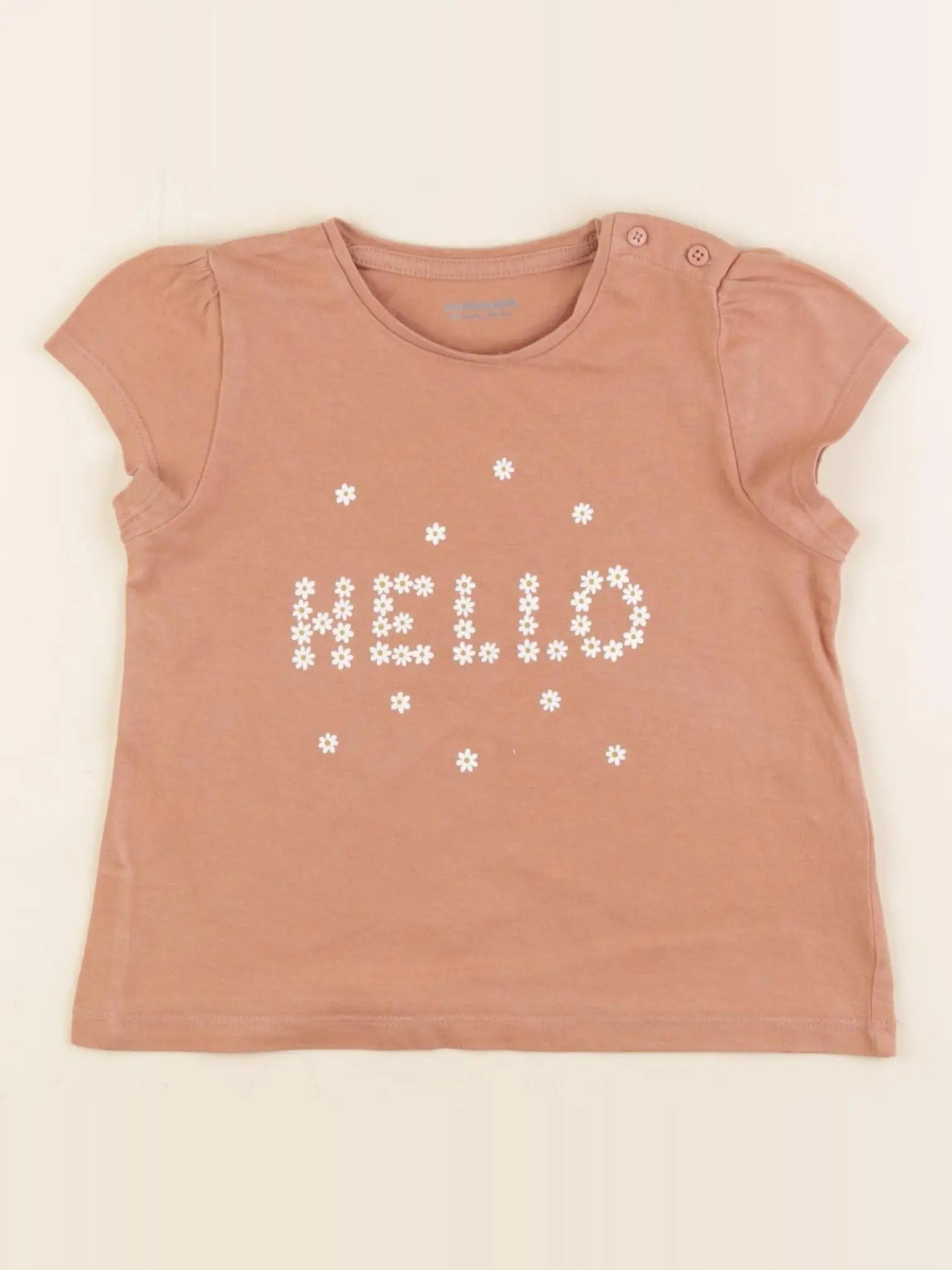 Vertbaudet - tee-shirt marron - 24 mois