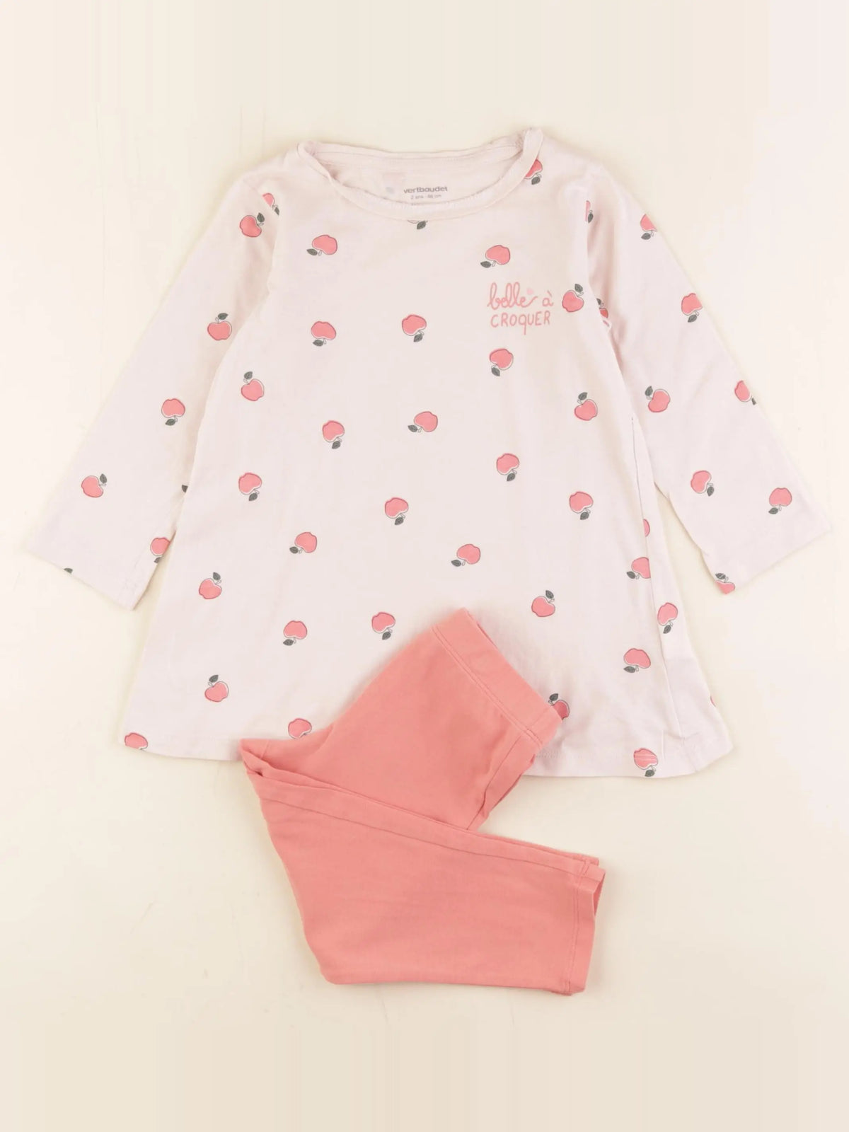 Vertbaudet - pyjama rose - 2 ans